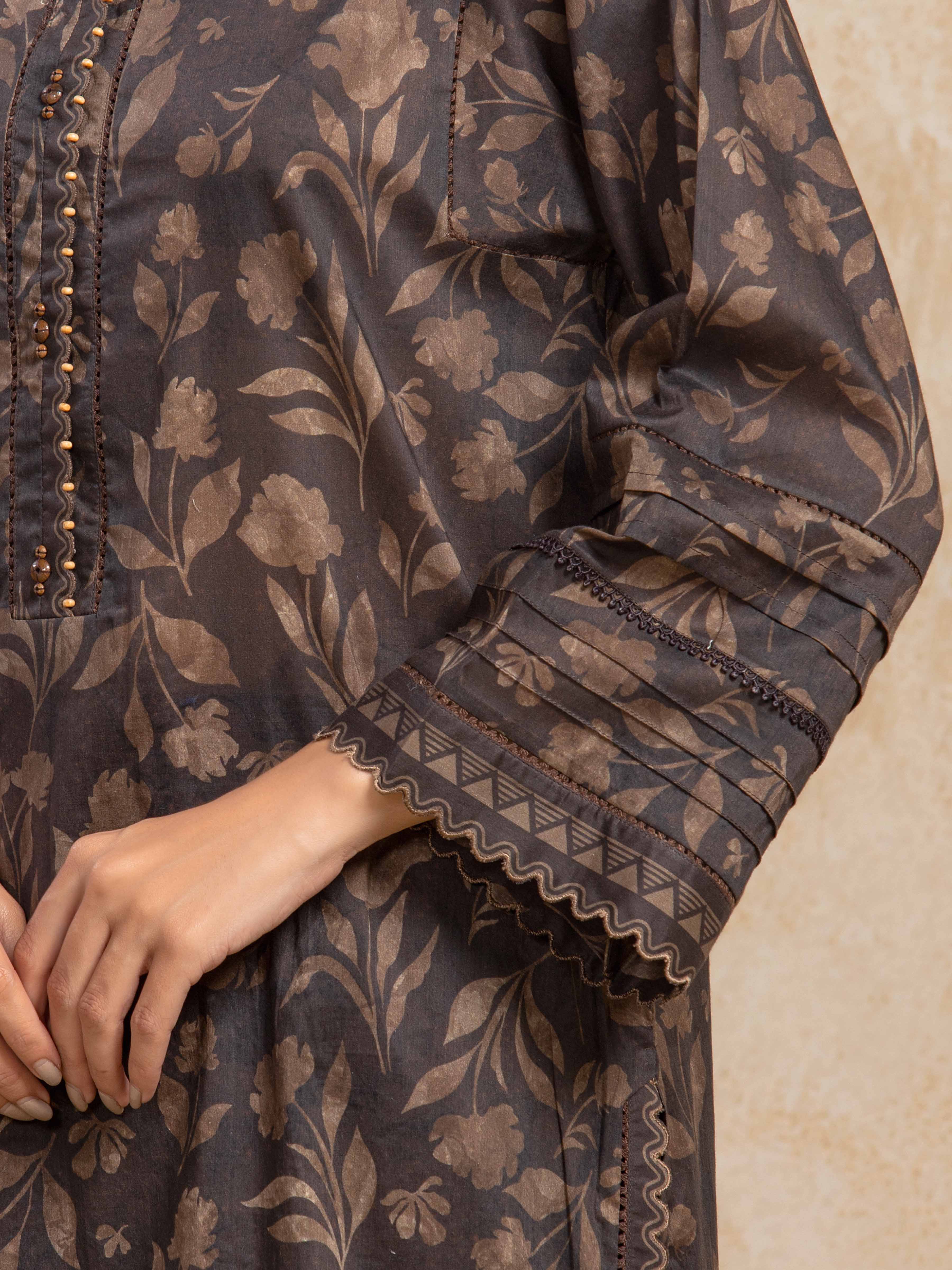 Unstitched  Printed Khaddar Shirt - EWU5A3-35990S - Image 4