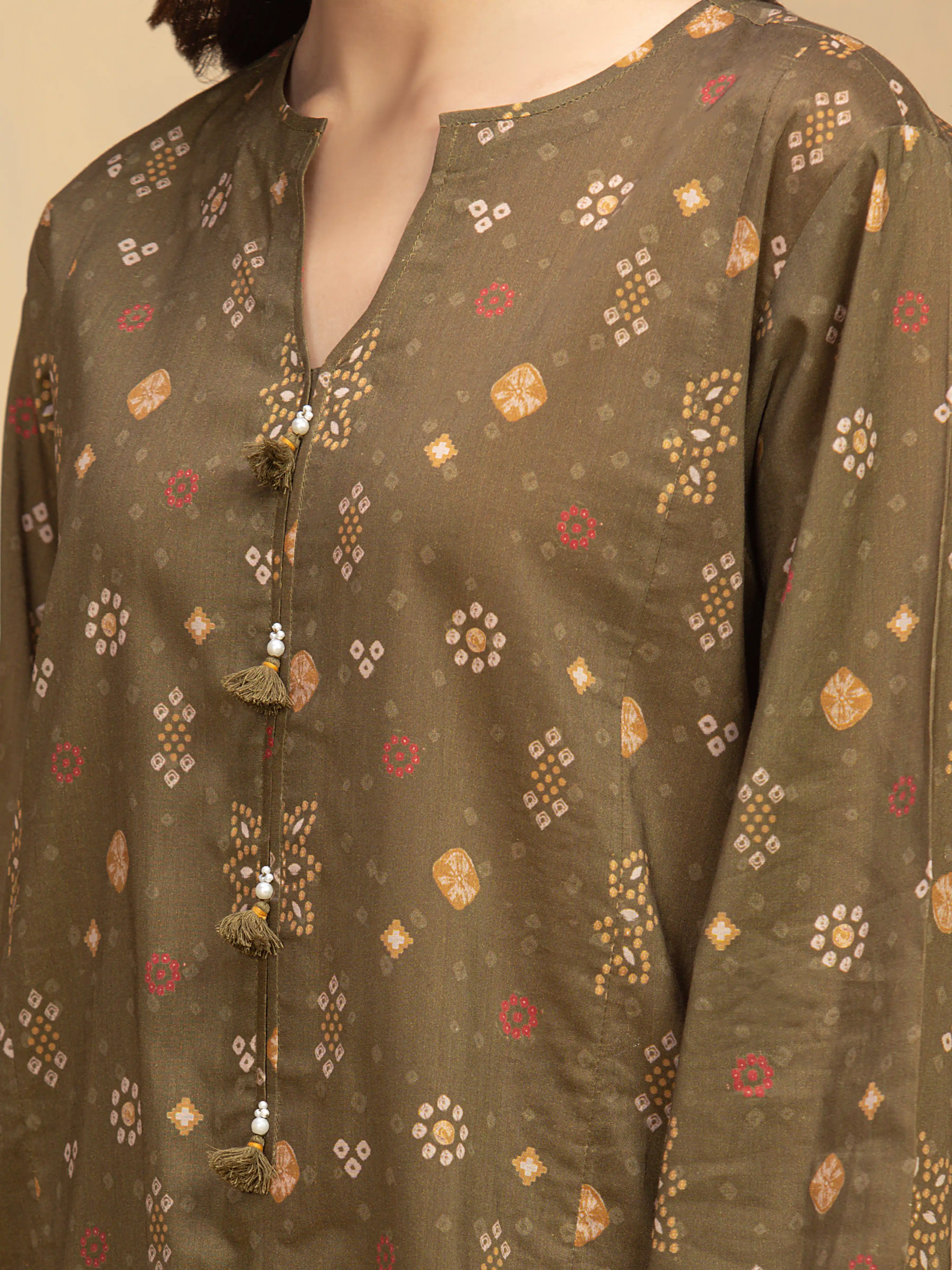 Unstitched Printed Khaddar Shirt DUpatta - EWU5A3-36001SD - Image 3