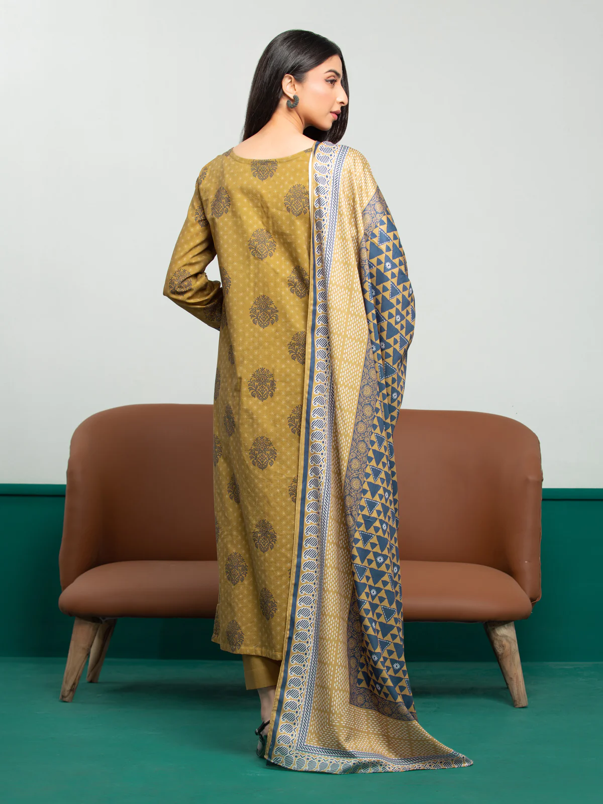 Unstitched Printed Khaddar Shirt - EWU23A3S-27606S - Image 6