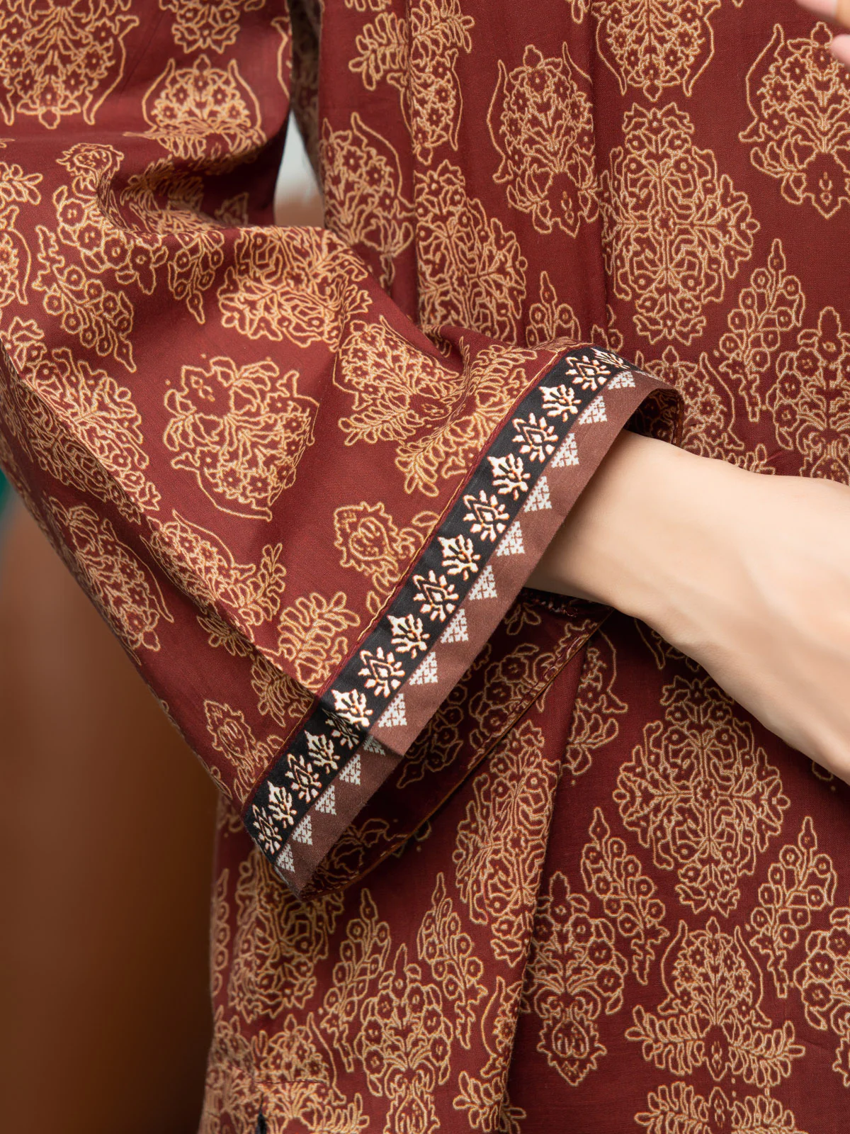 Unstitched  Printed Khaddar Shirt - EWU23A3S-27642S - Image 6