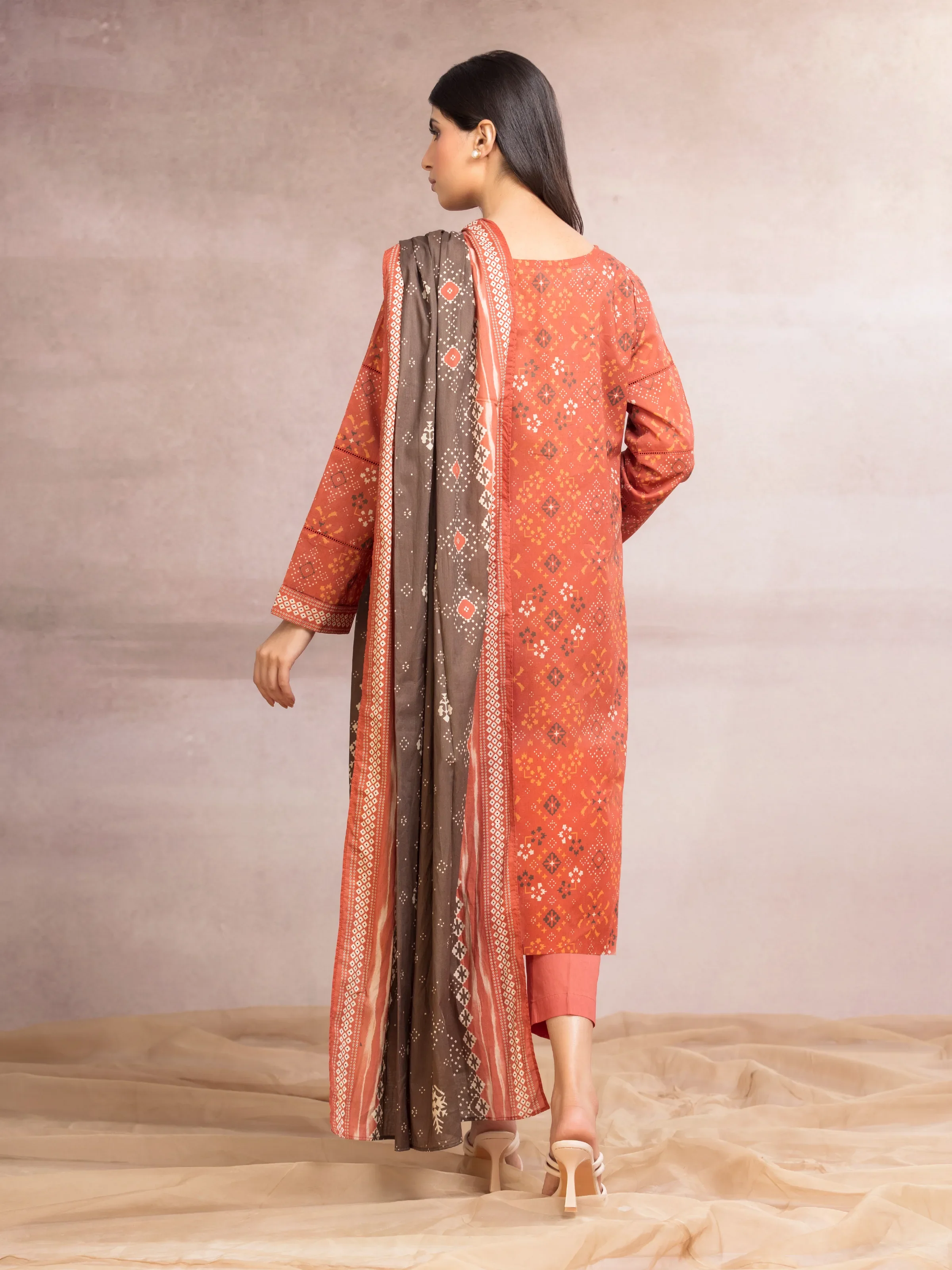 Unstitched  Printed Khaddar Shirt - EWU24A3-27102S - Image 2
