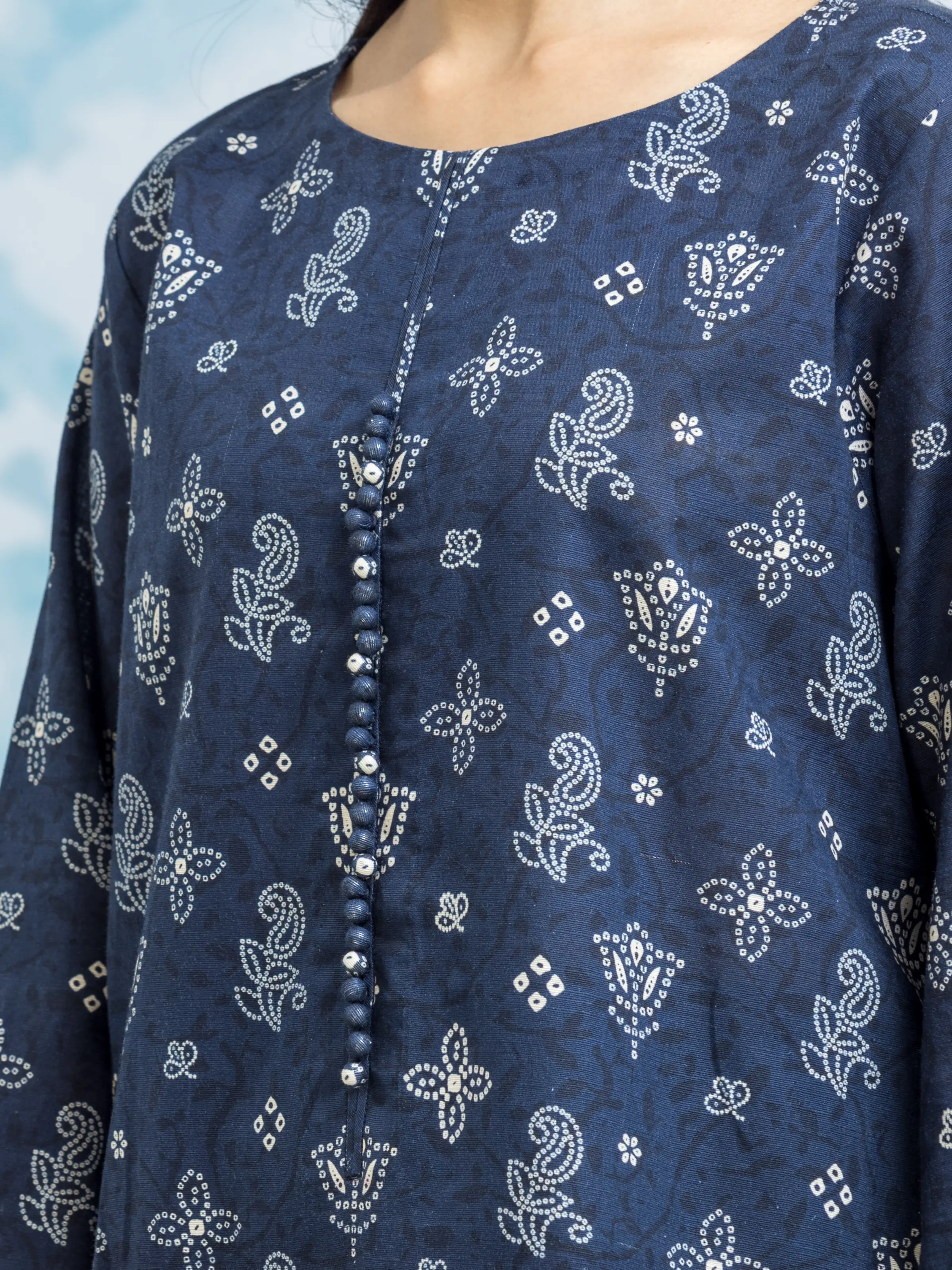 Unstitched  Printed Khaddar Shirt - EWU24A3-29312S - Image 4