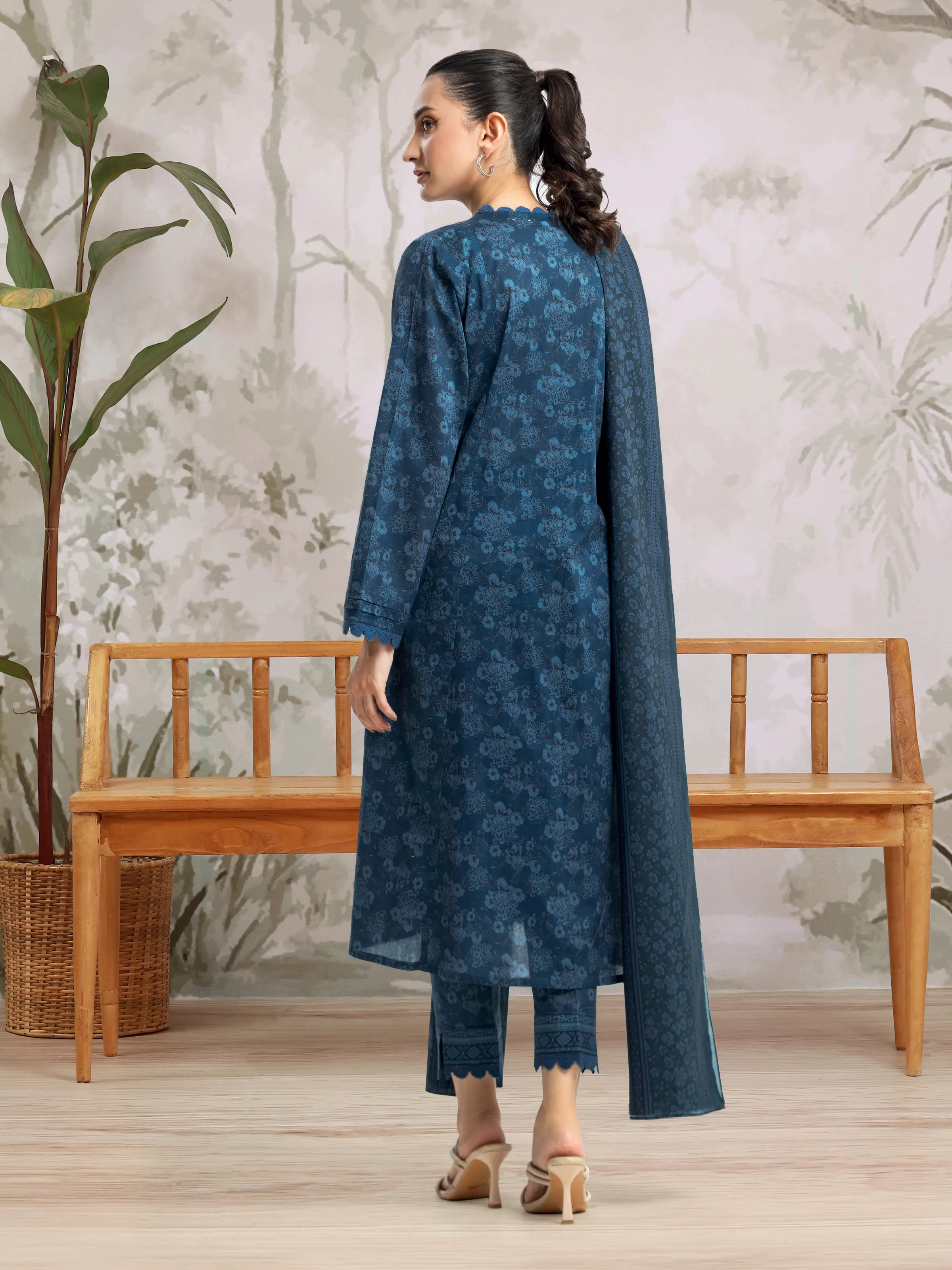 Unstitched Printed Khaddar Suit - EWU24A3-29500-3P - Image 2