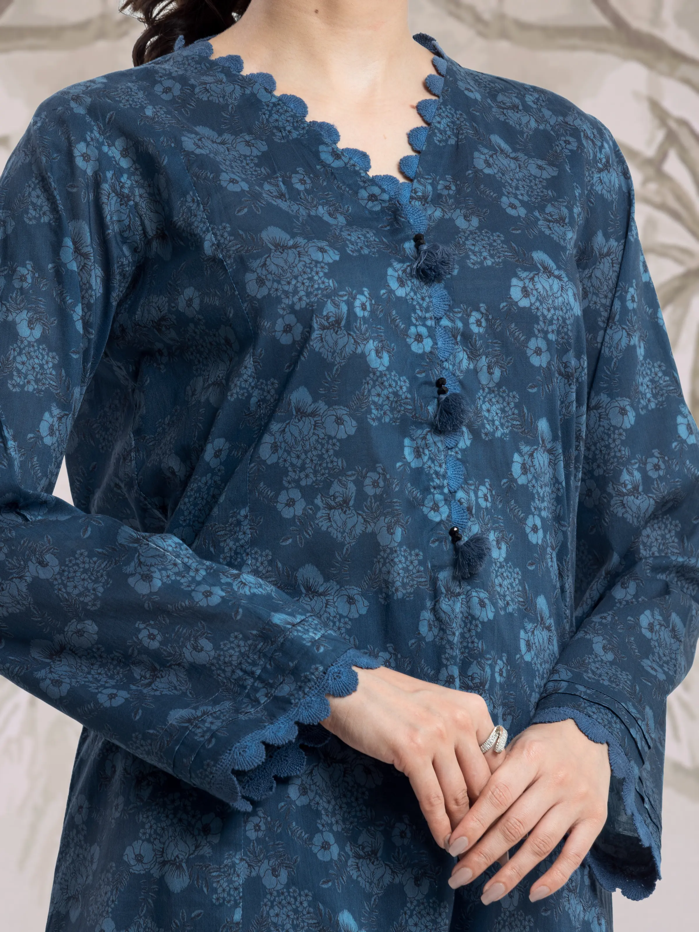 Unstitched Printed Khaddar Suit - EWU24A3-29500-3P - Image 3
