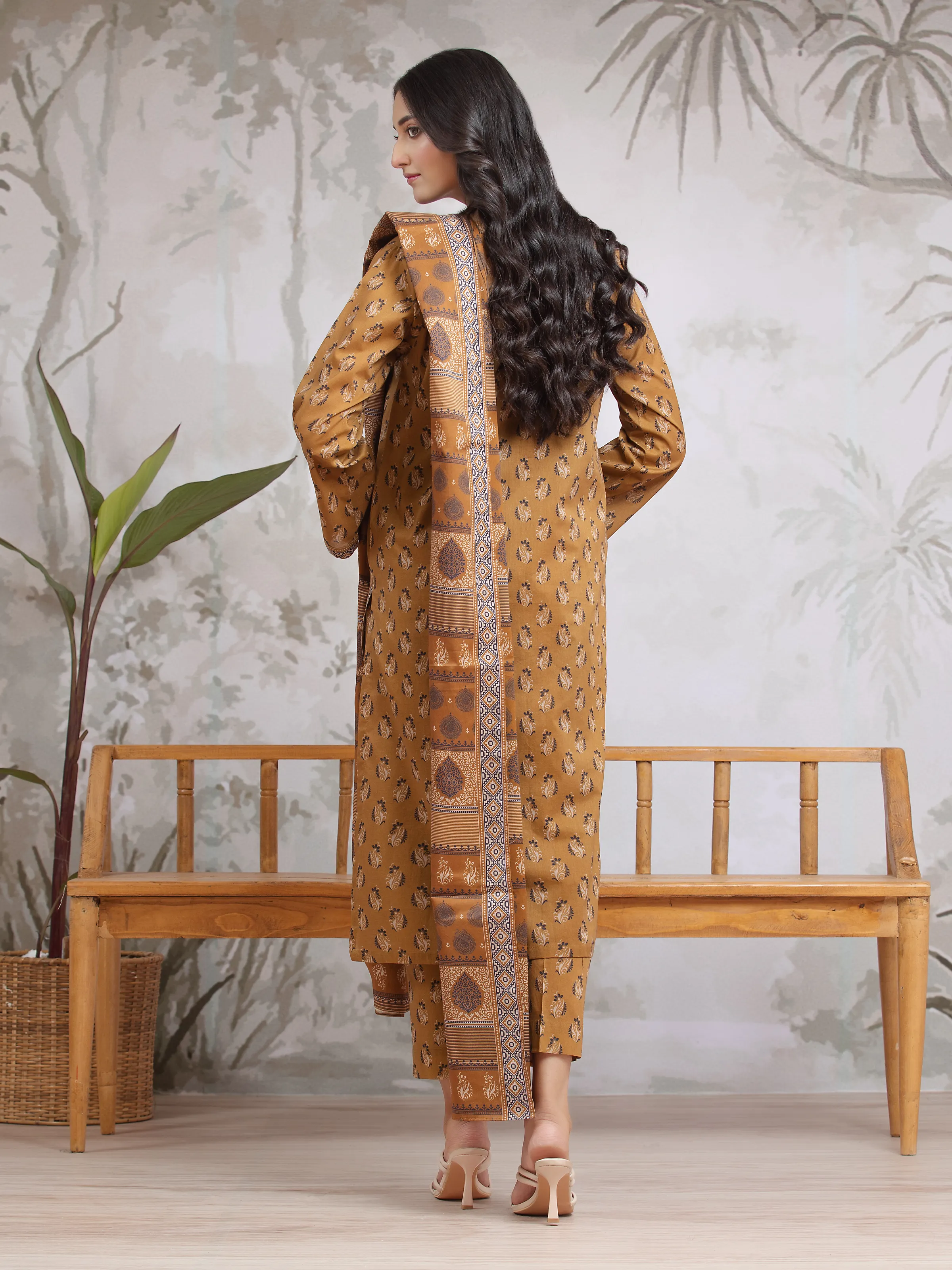 Unstitched  Printed Khaddar Shirt - EWU24A3-29598S - Image 2