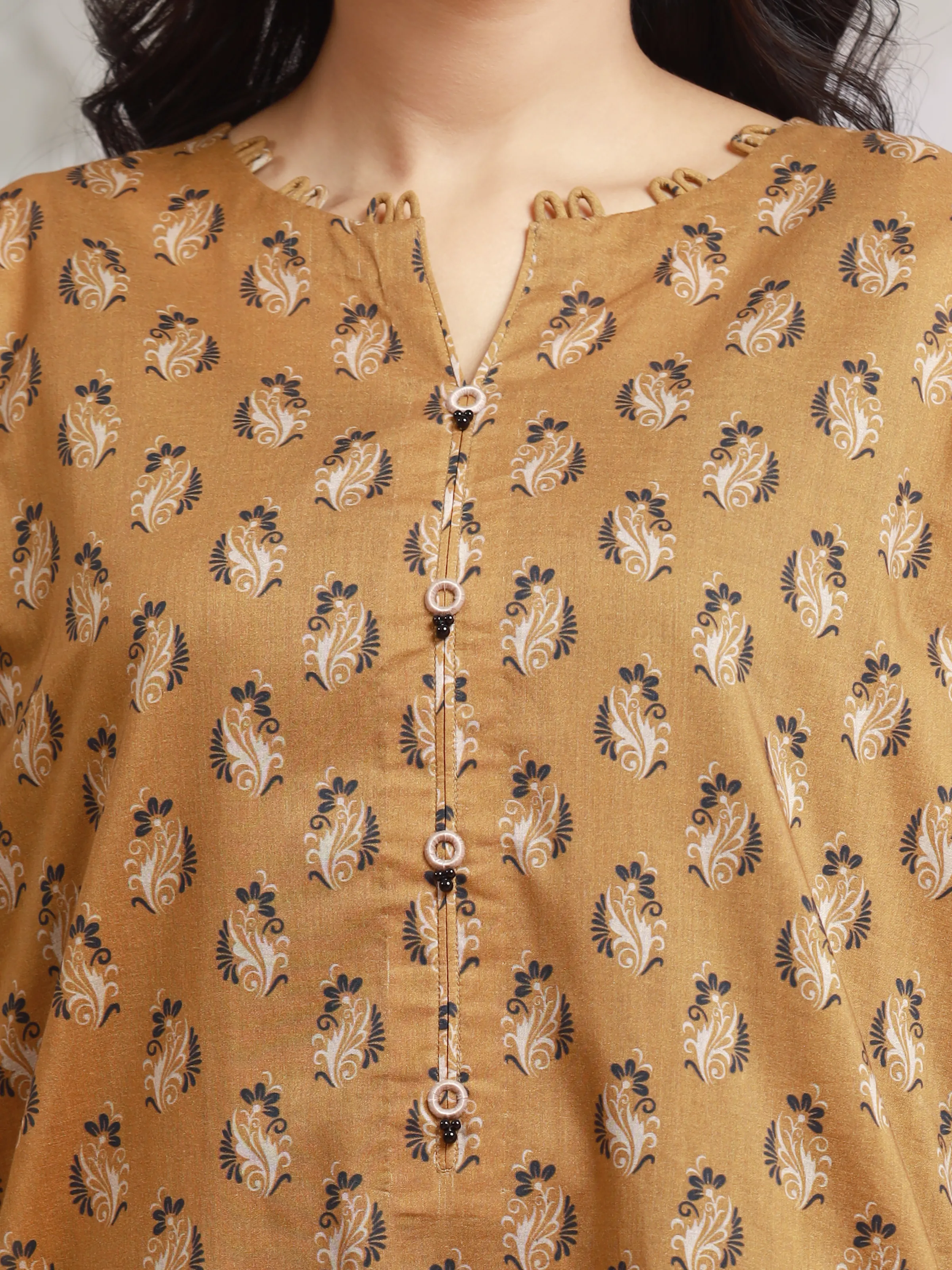 Unstitched  Printed Khaddar Shirt - EWU24A3-29598S - Image 3