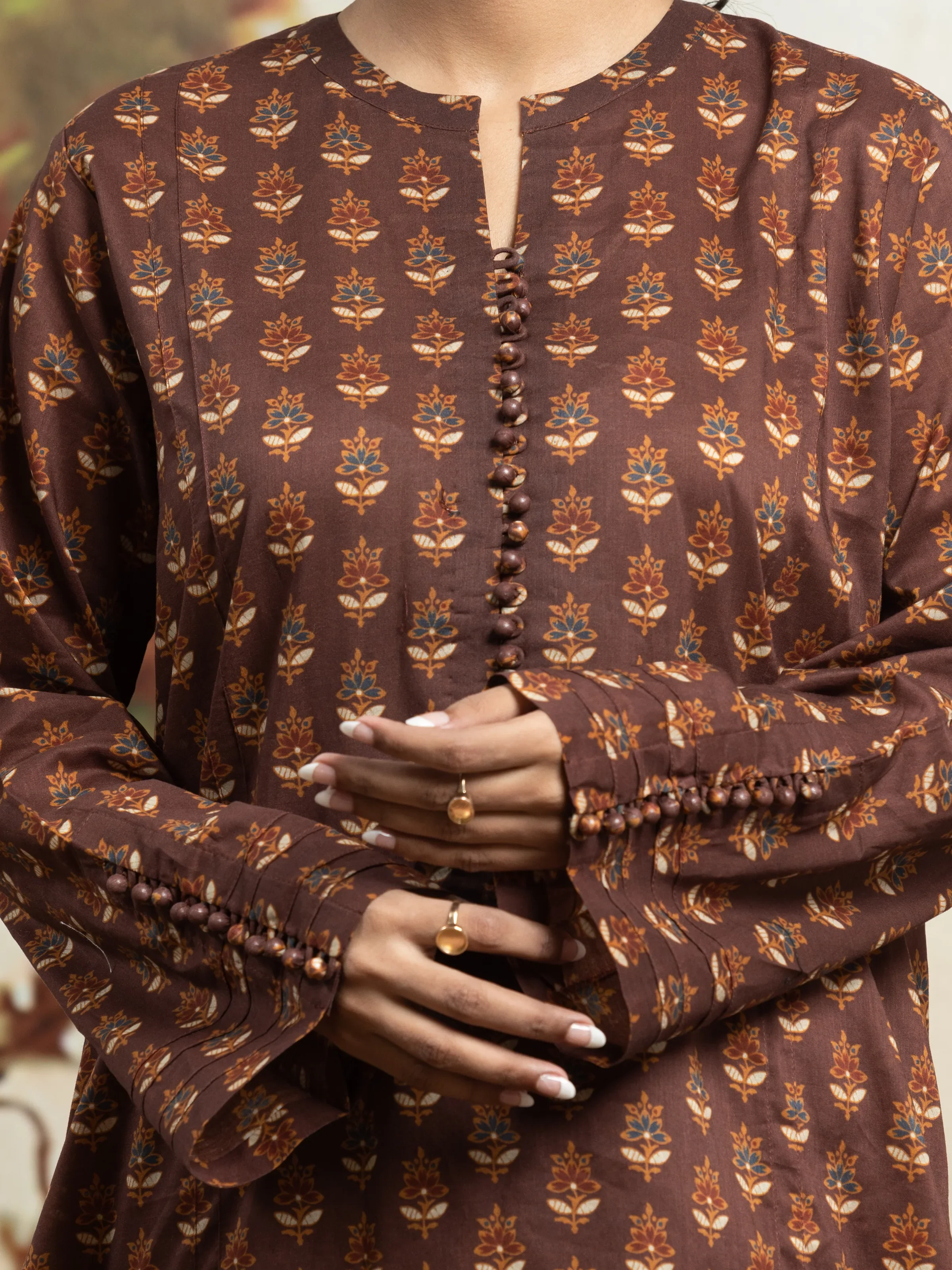 Unstitched Printed Khaddar Shirt - EWU24A3-29719S - Image 3