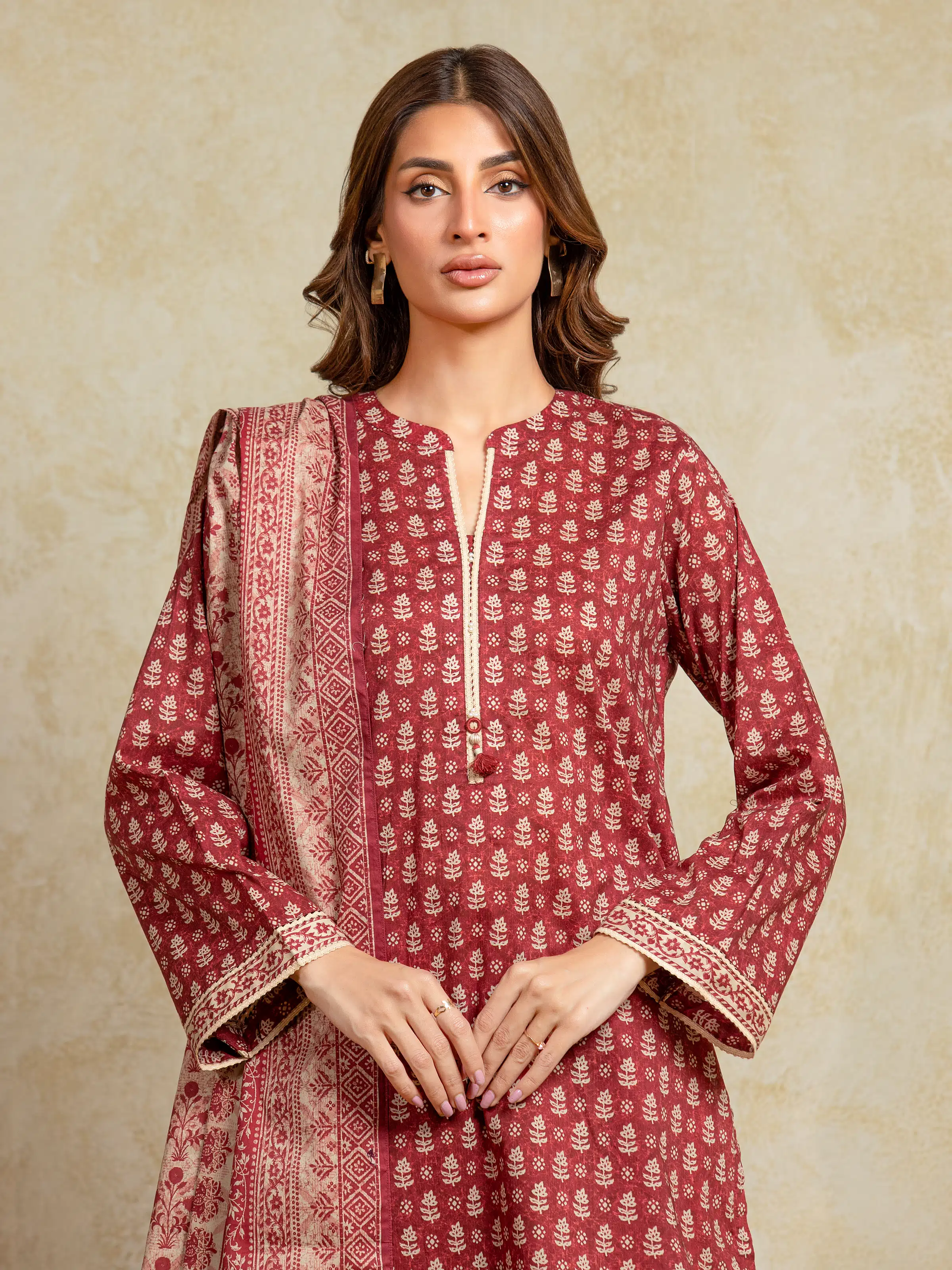 Unstitched Printed Khaddar Shirt - EWU5A3-35915ST - Image 2