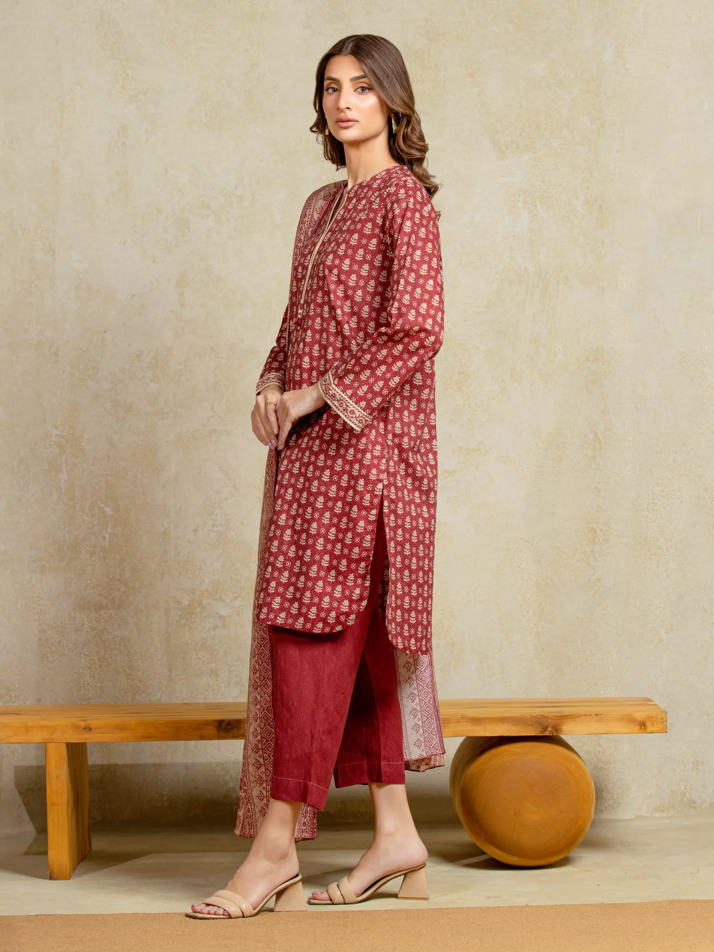 Unstitched Printed Khaddar Shirt - EWU5A3-35915ST - Image 5