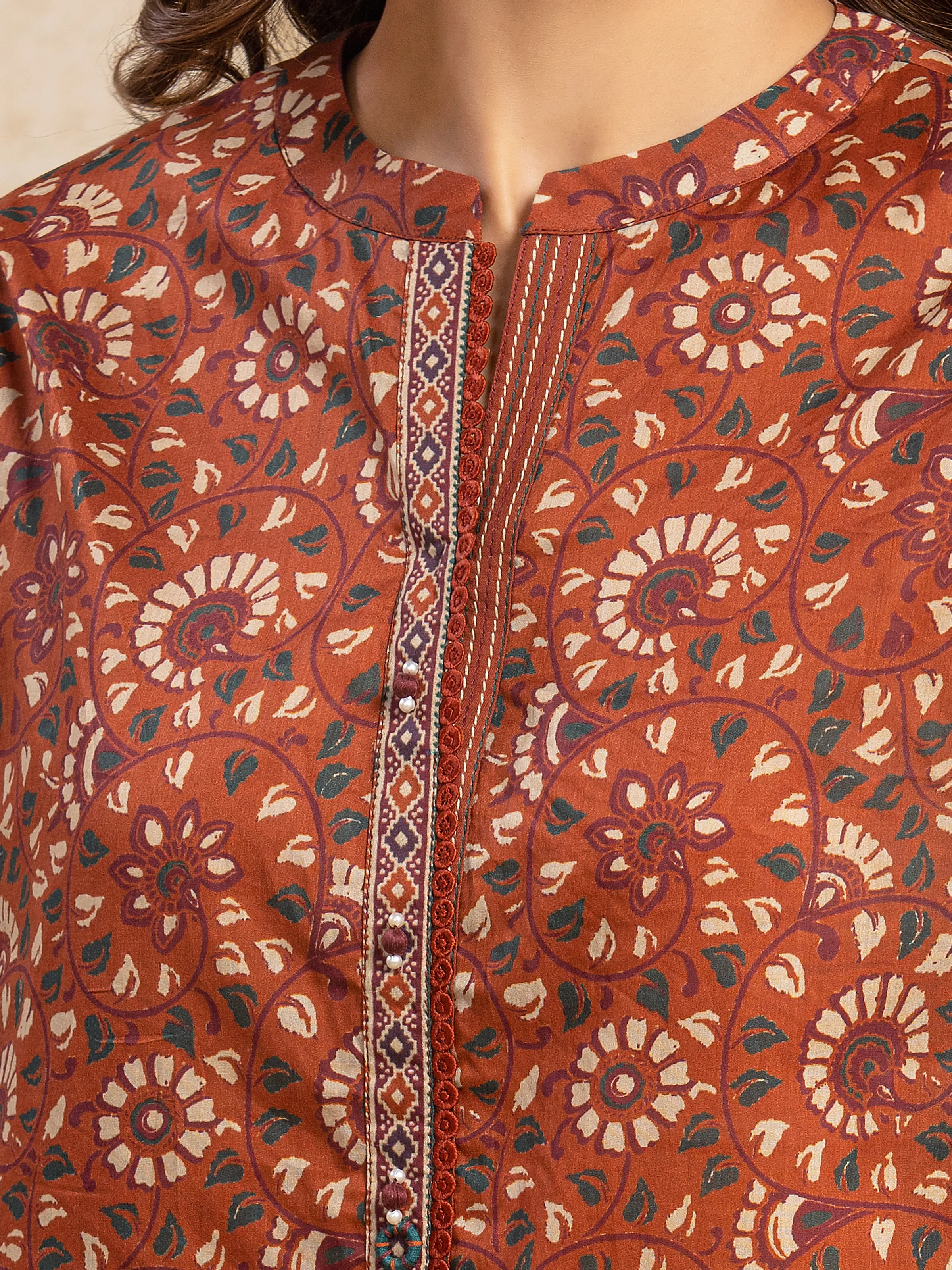 Unstitched Printed Khaddar Suit - EWU5A3-35977-3P - Image 4