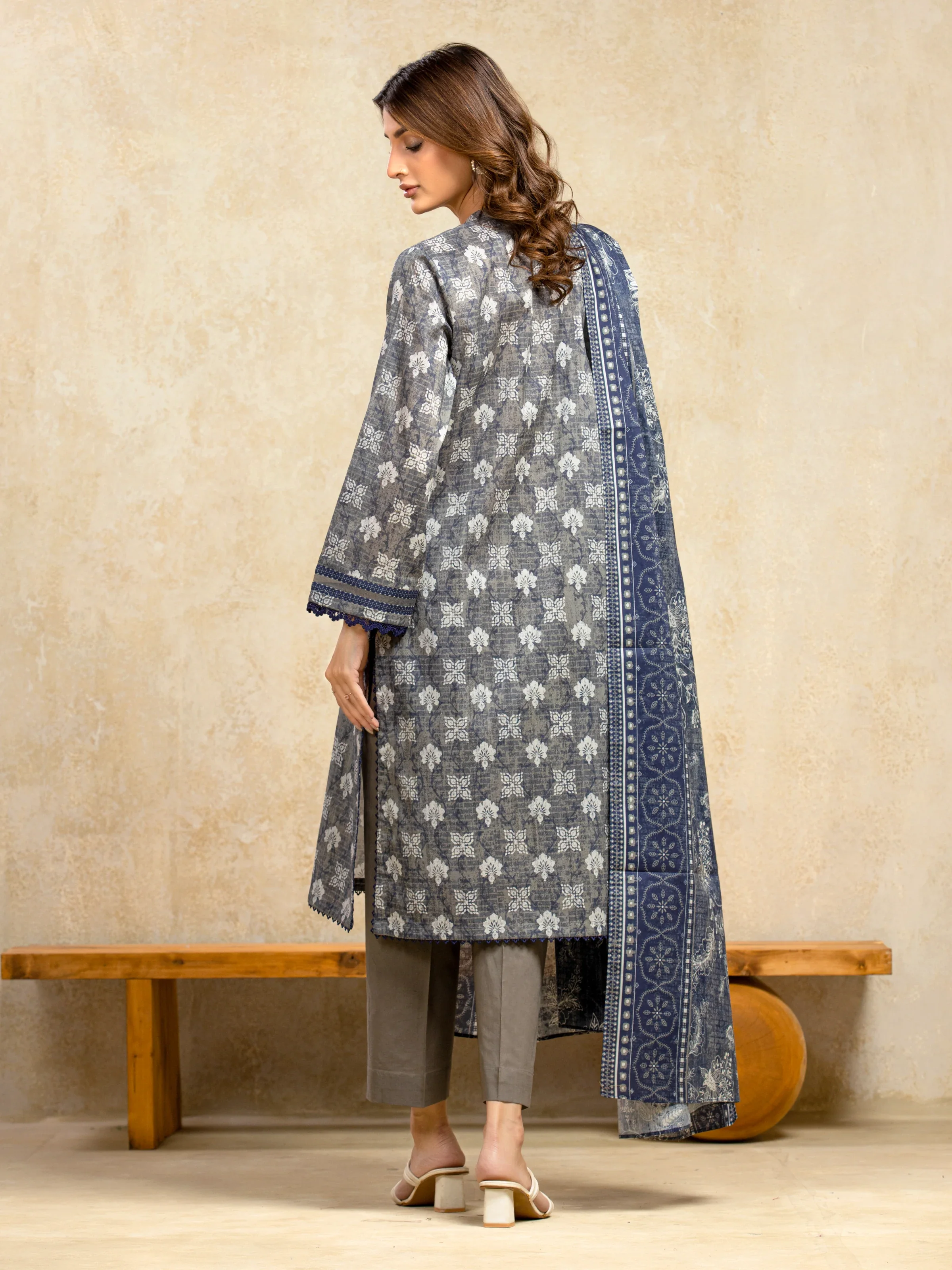 Unstitched Printed Khaddar Shirt - EWU5A3-35999S - Image 6