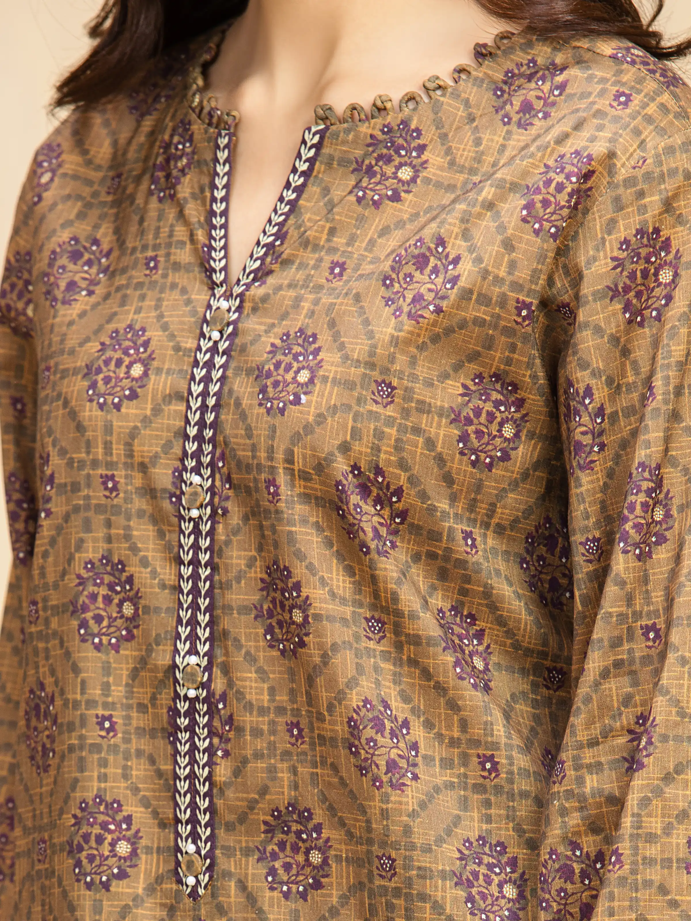 Unstitched Printed Khaddar Suit - EWU5A3-36011-3P - Image 3