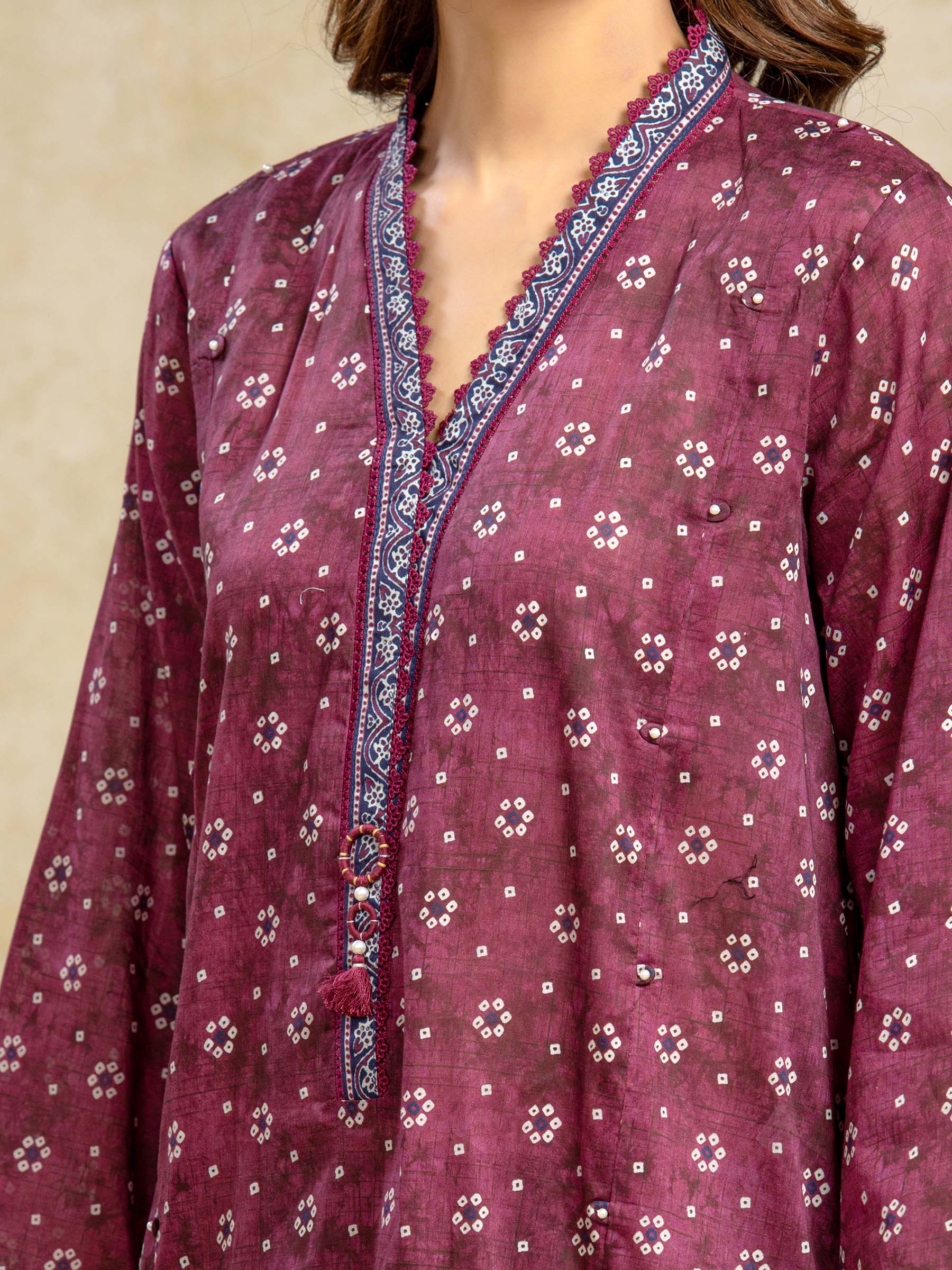 Unstitched Printed Khaddar Shirt - EWU5A3-36107S - Image 2