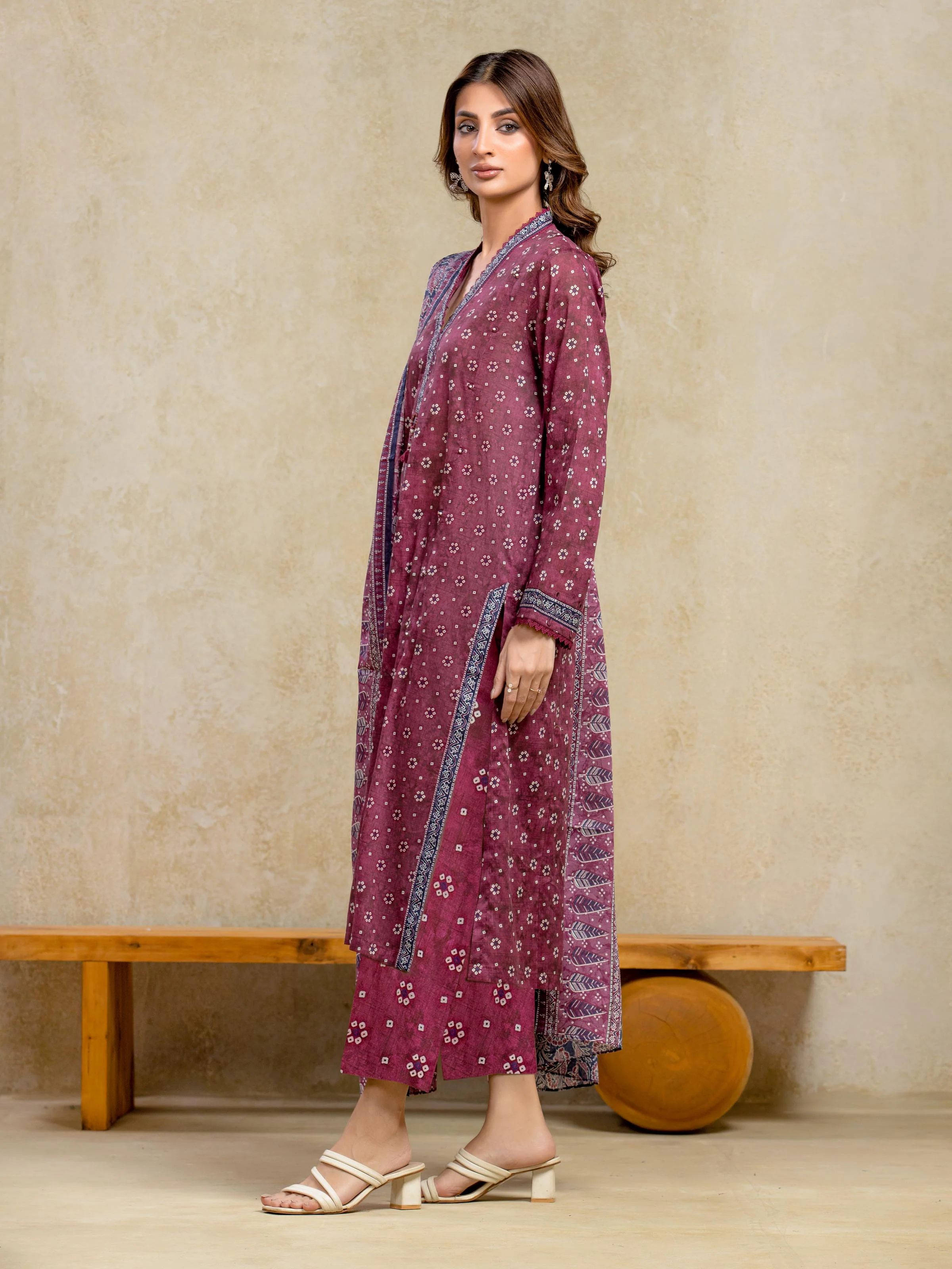 Unstitched Printed Khaddar Shirt - EWU5A3-36107S - Image 4