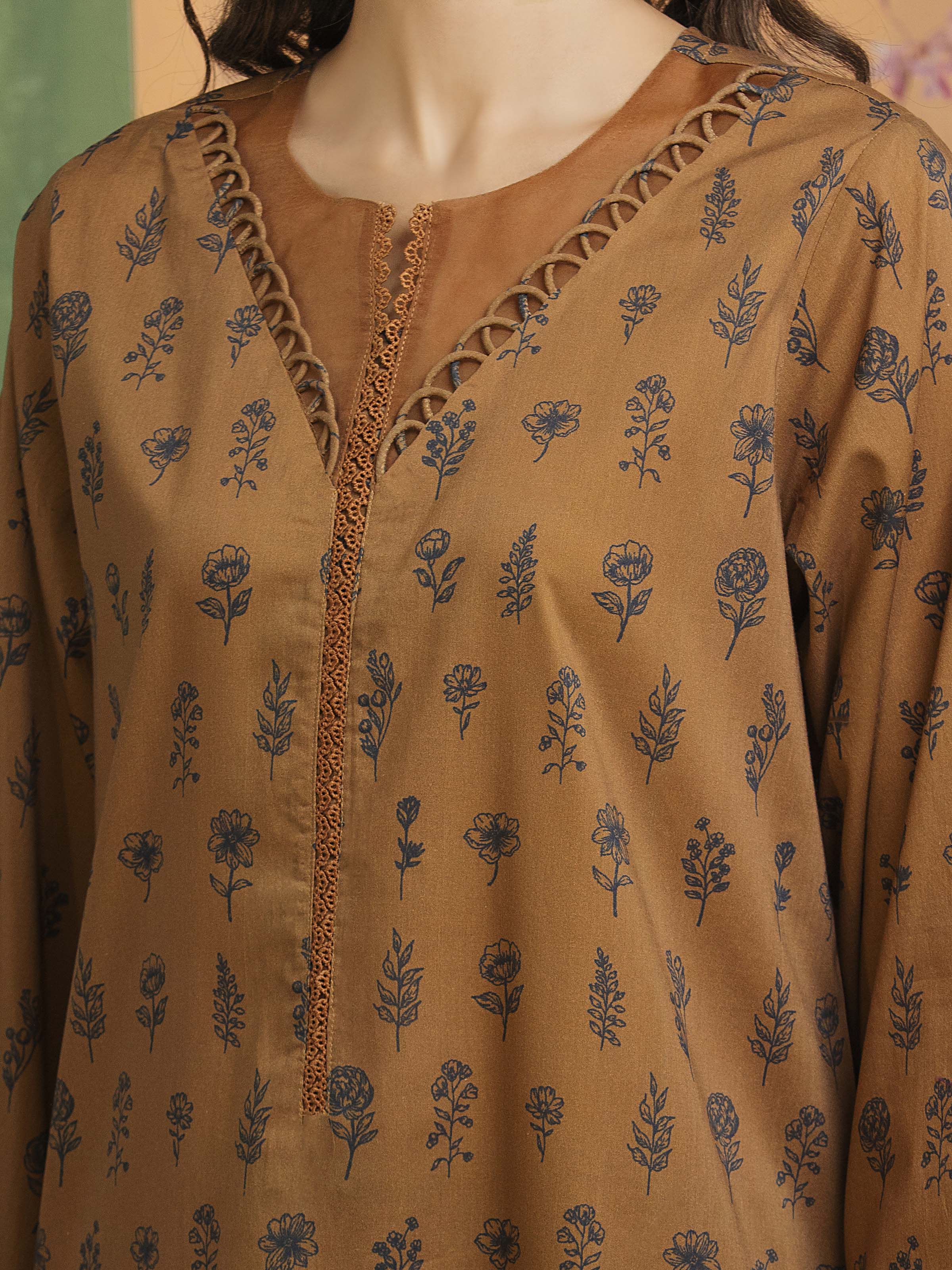 Unstitched Printed Khaddar Suit - EWU5A3-36113-3P - Image 4