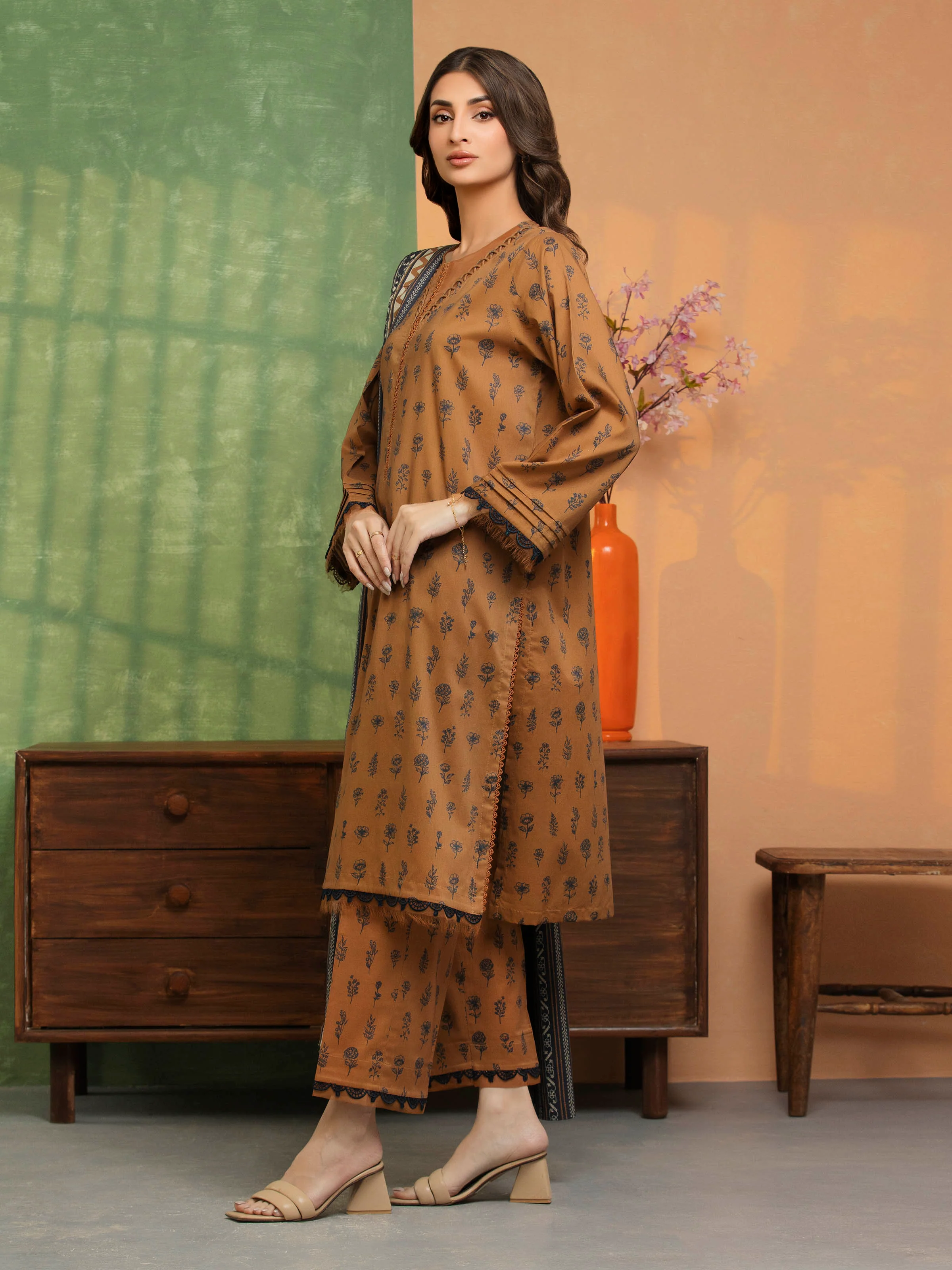 Unstitched Printed Khaddar Suit - EWU5A3-36113-3P - Image 5