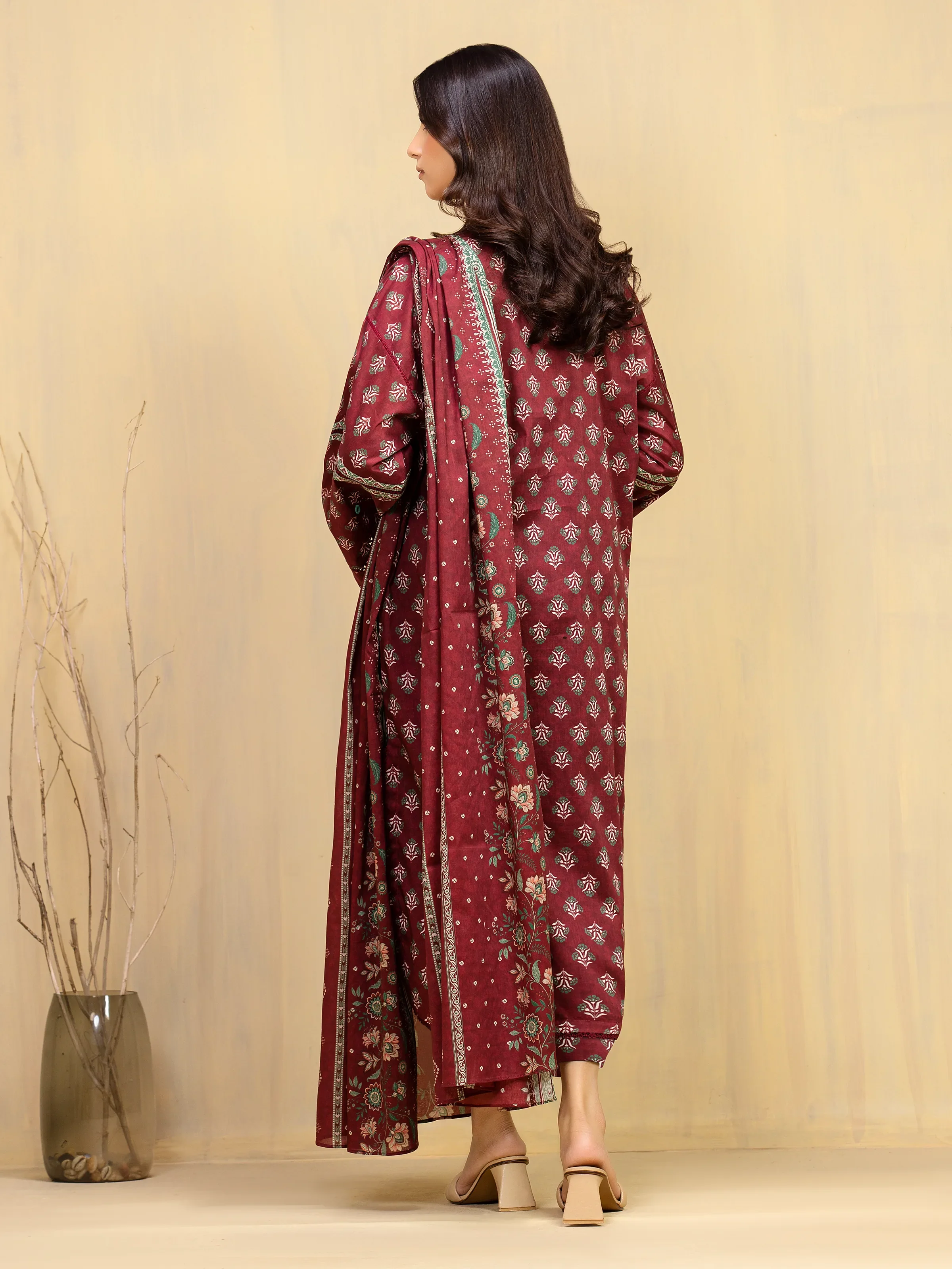 Unstitched Printed Khaddar Suit - EWU5A3-36129-3P - Image 5