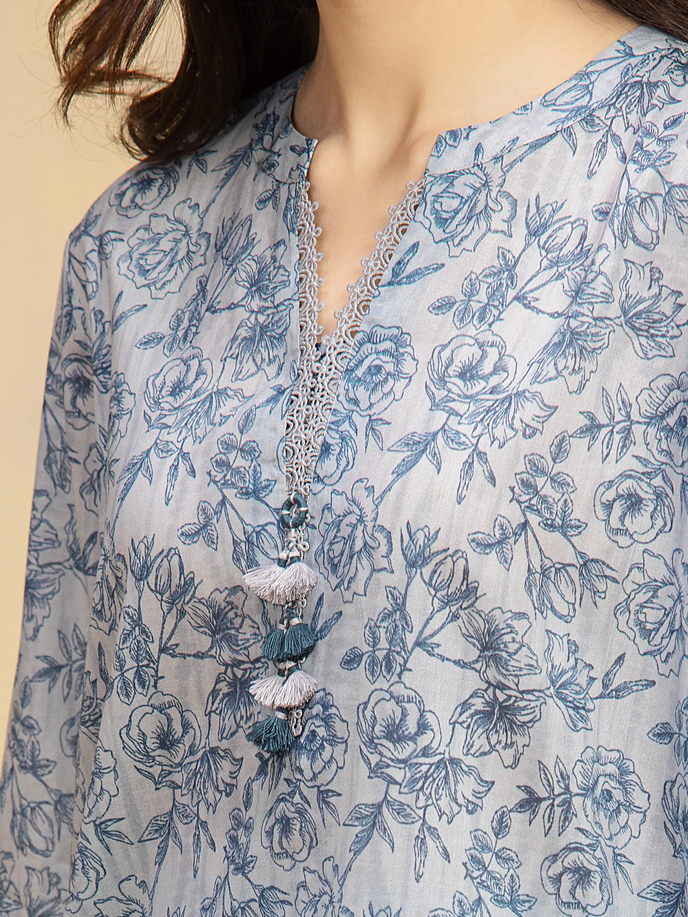 Unstitched Printed Khaddar Suit - EWU5A3-36130-3P - Image 3