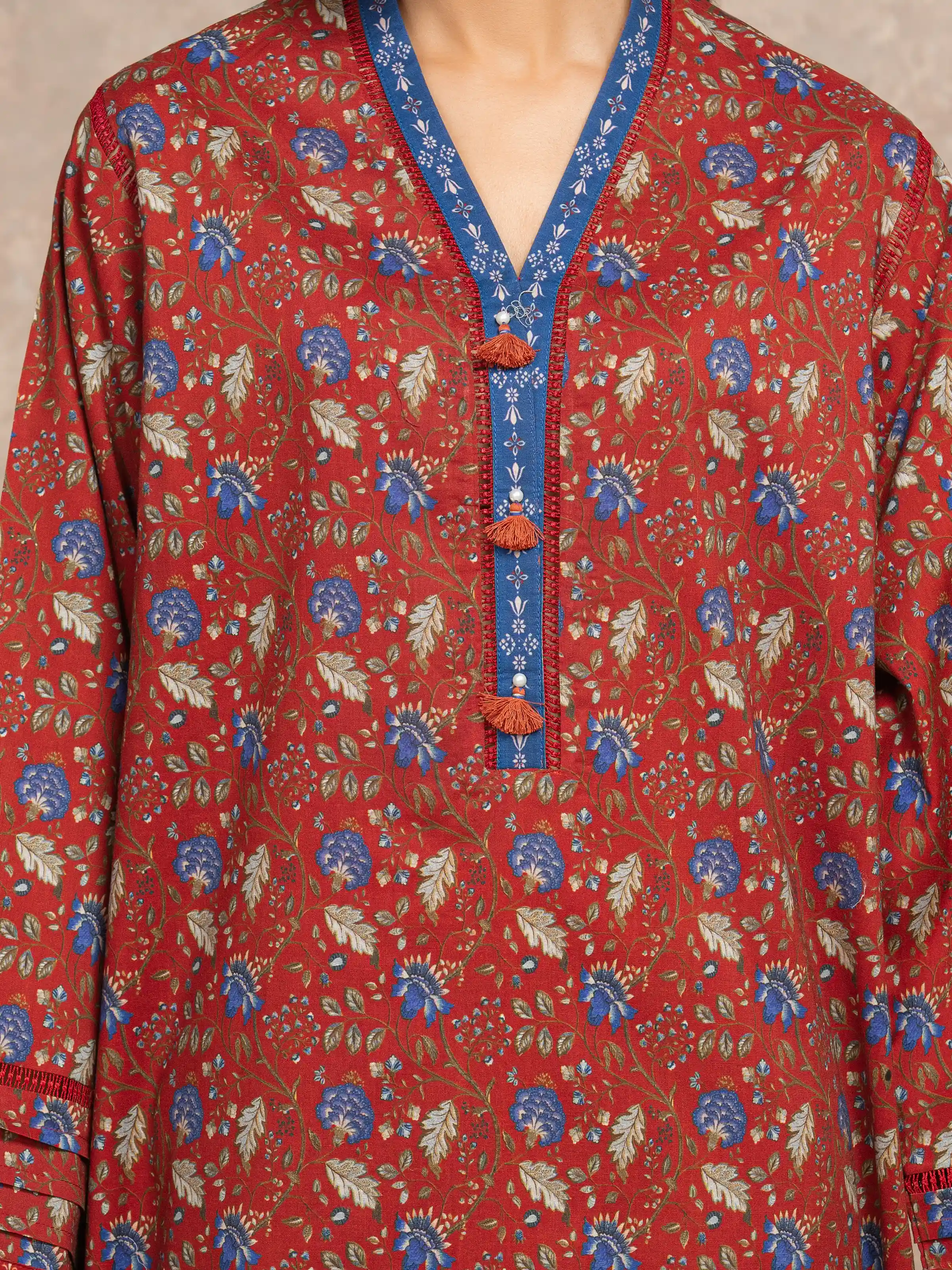 Unstitched Printed Khaddar Suit - EWU5M3-006-3P - Image 3