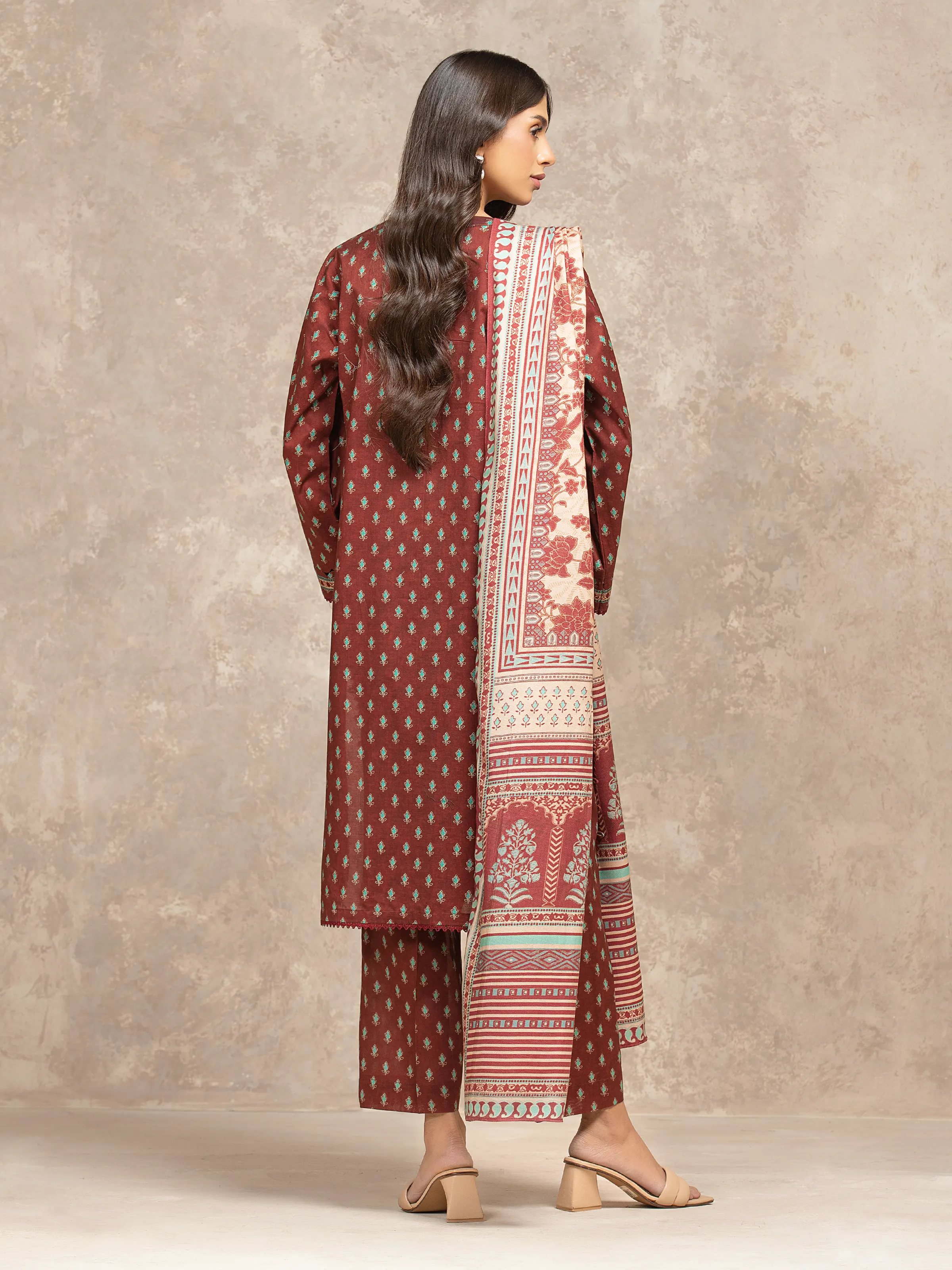 Unstitched Printed Khaddar Suit - EWU5M3-009-3P - Image 5