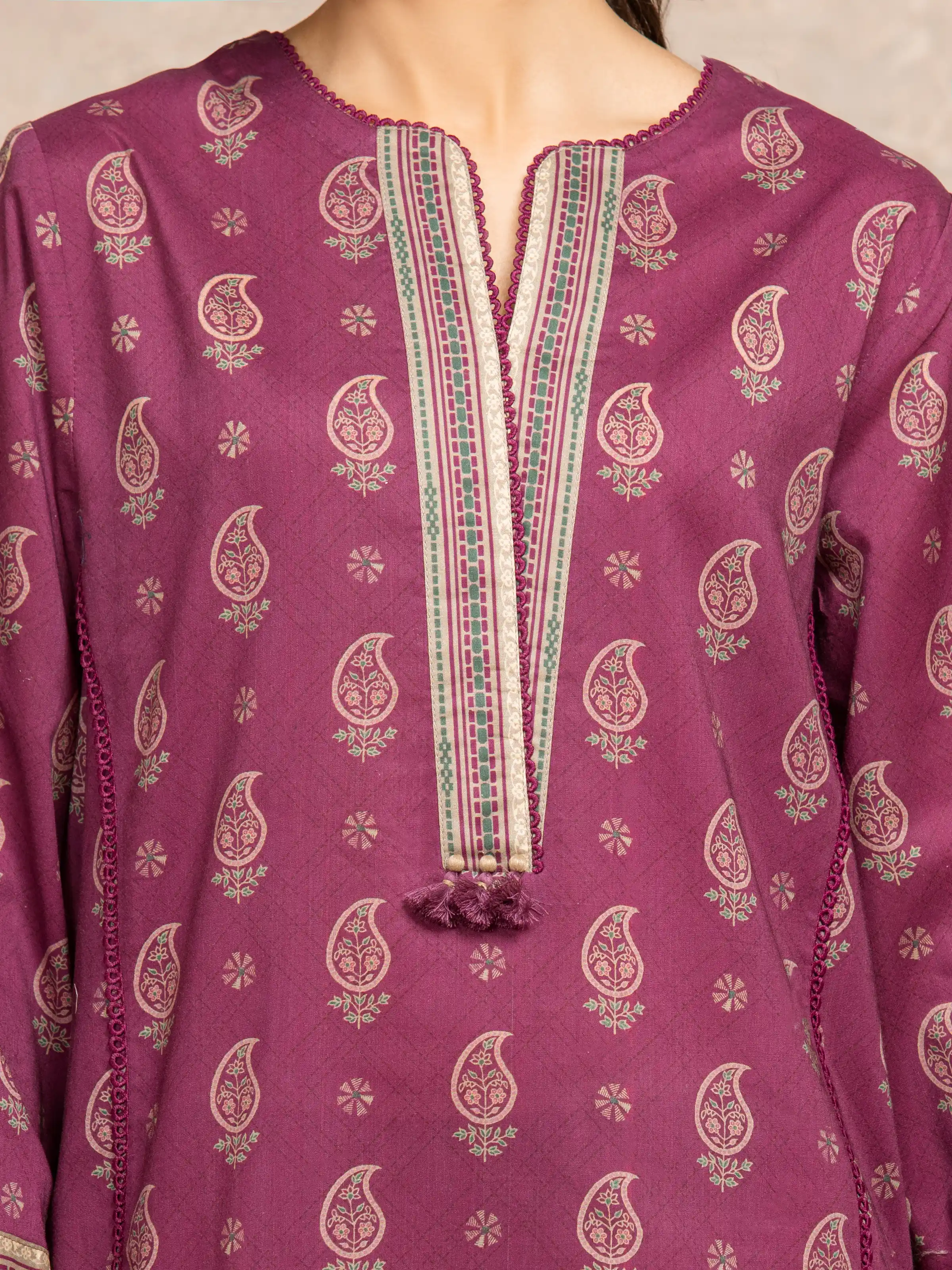 Unstitched Printed Khaddar Suit - EWU5M3-010-3P - Image 3