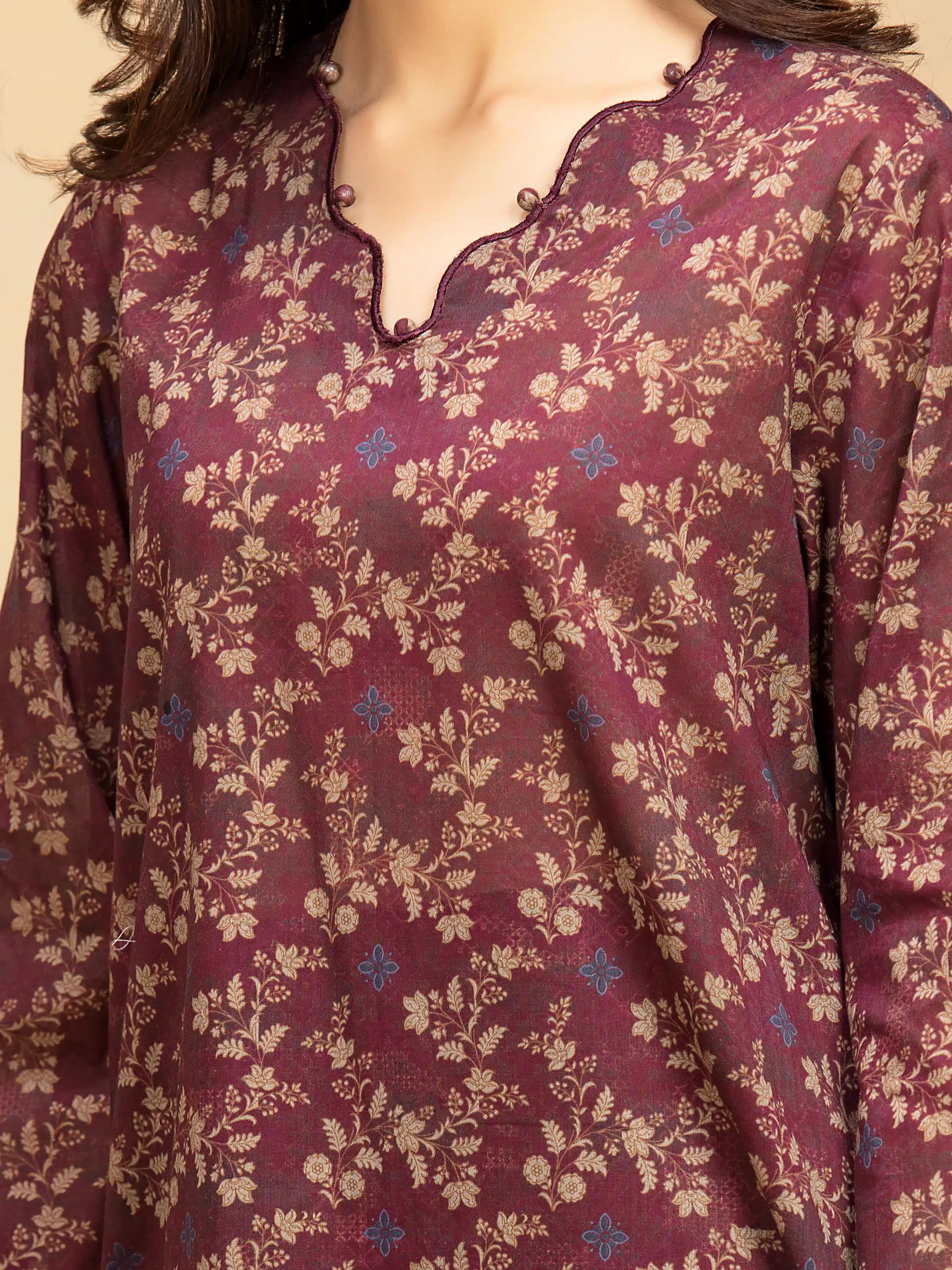 Unstitched Printed Khaddar Shirt - EWU5M3-021S - Image 2