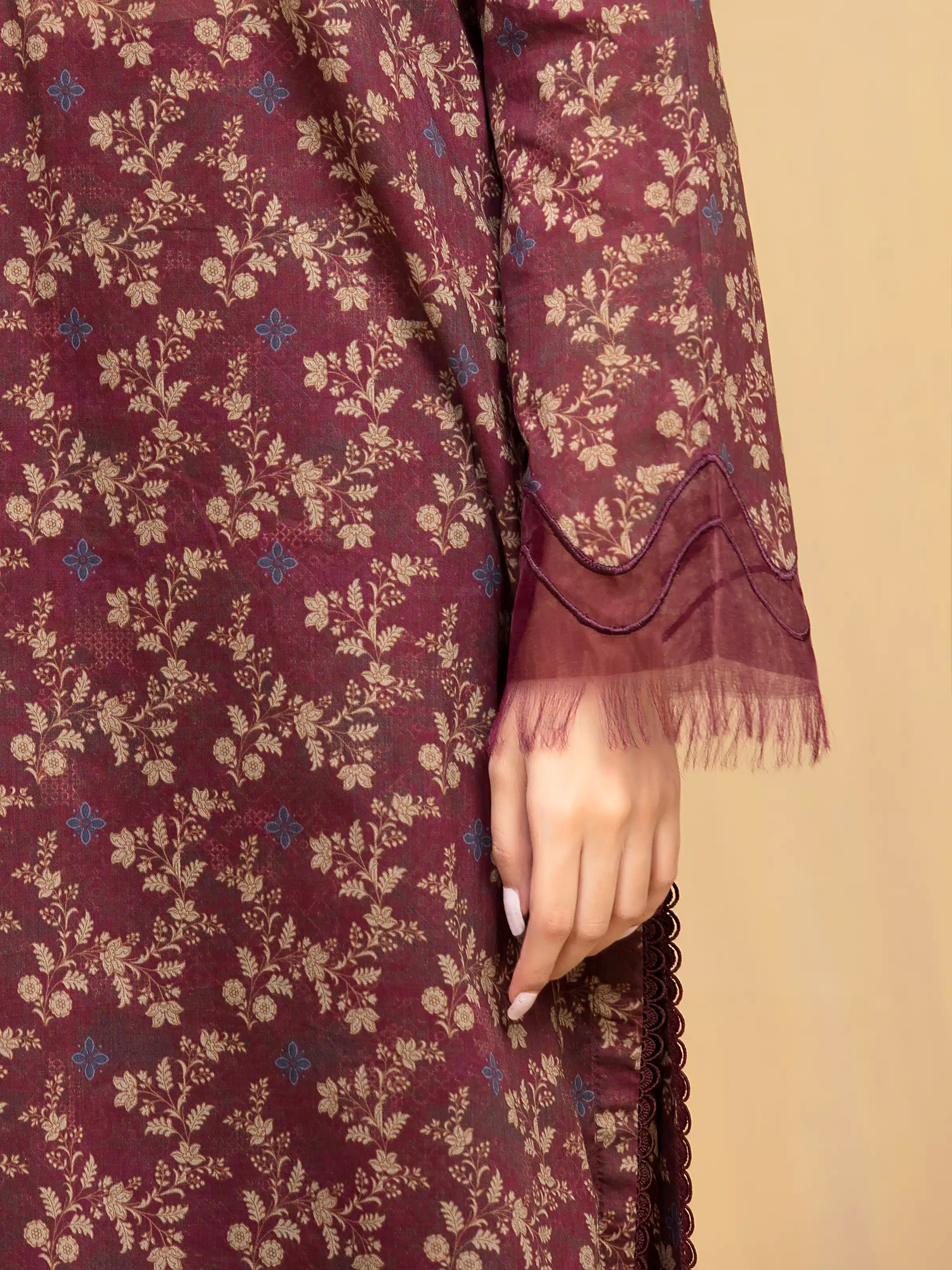 Unstitched Printed Khaddar Shirt - EWU5M3-021S - Image 4