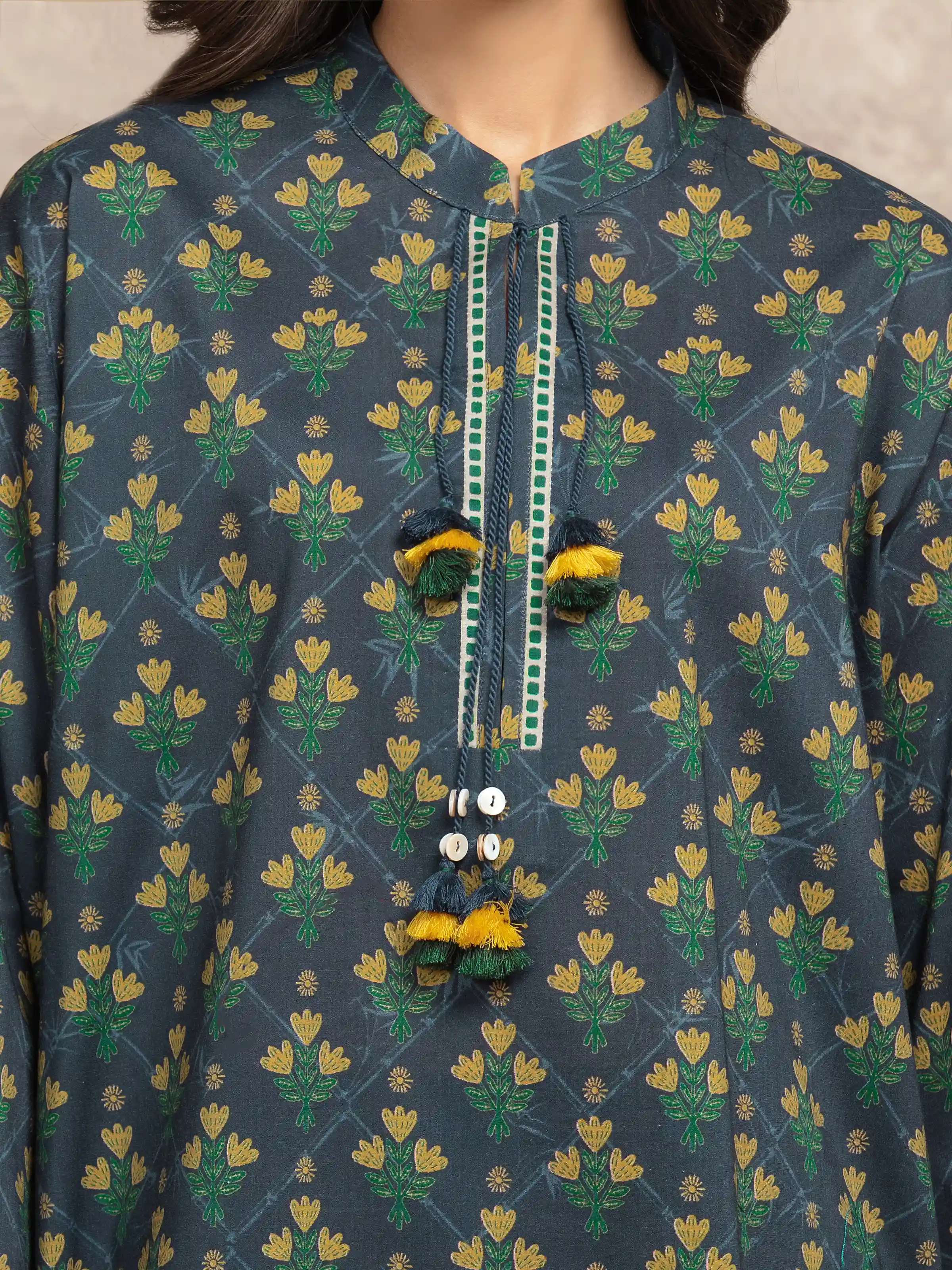 Unstitched Printed Khaddar Shirt - EWU5M3-032S - Image 2