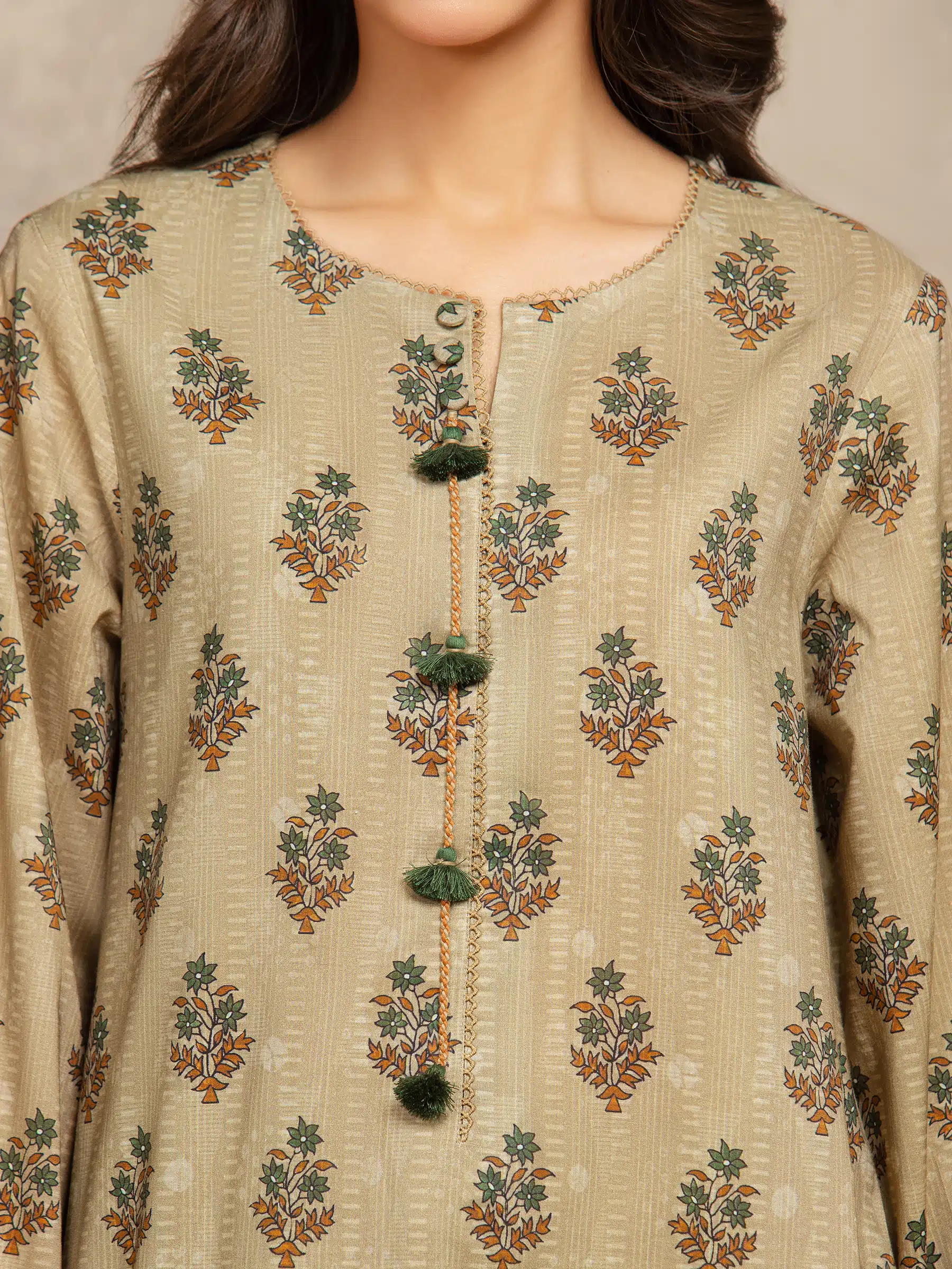 Unstitched Printed Khaddar Shirt Trouser - EWU5M3-040ST - Image 3