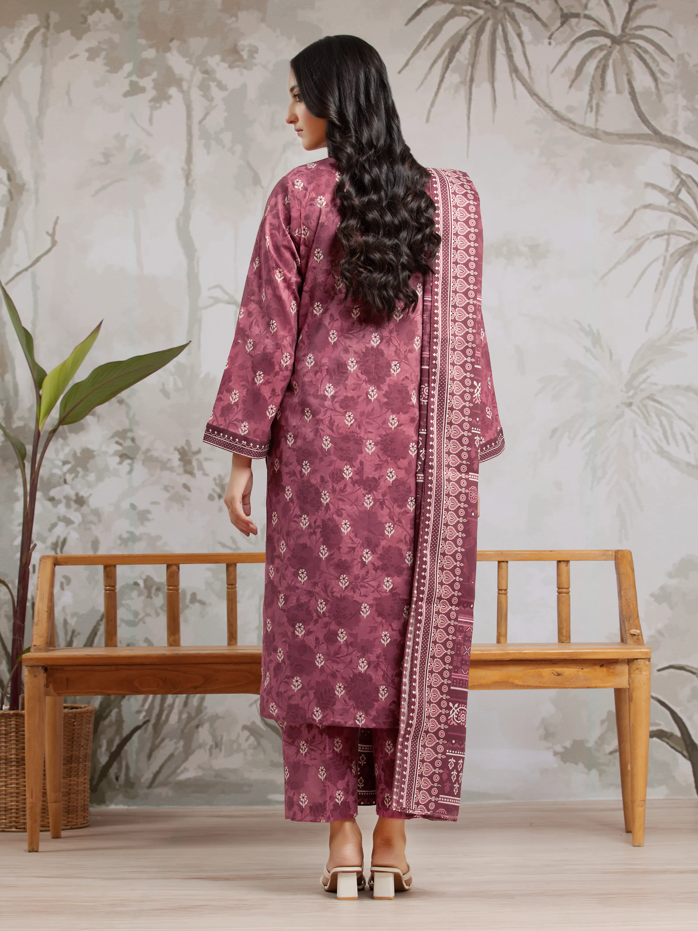 Unstitched Printed Khaddar Shirt - EWU24A3-29607S - Image 2