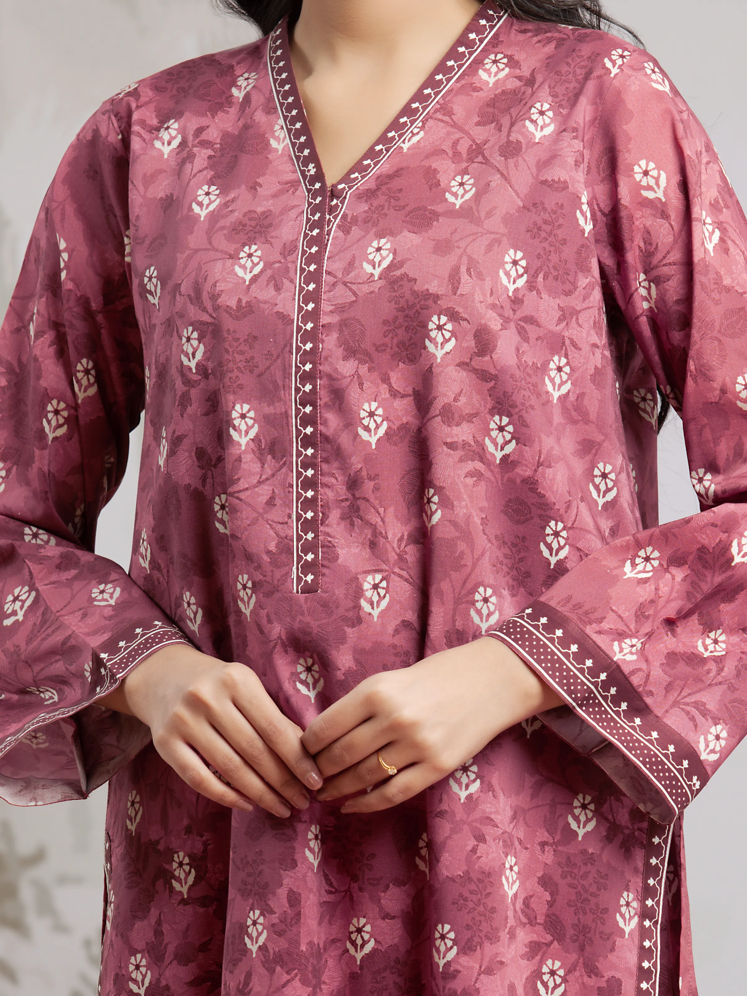 Unstitched Printed Khaddar Shirt - EWU24A3-29607S - Image 4