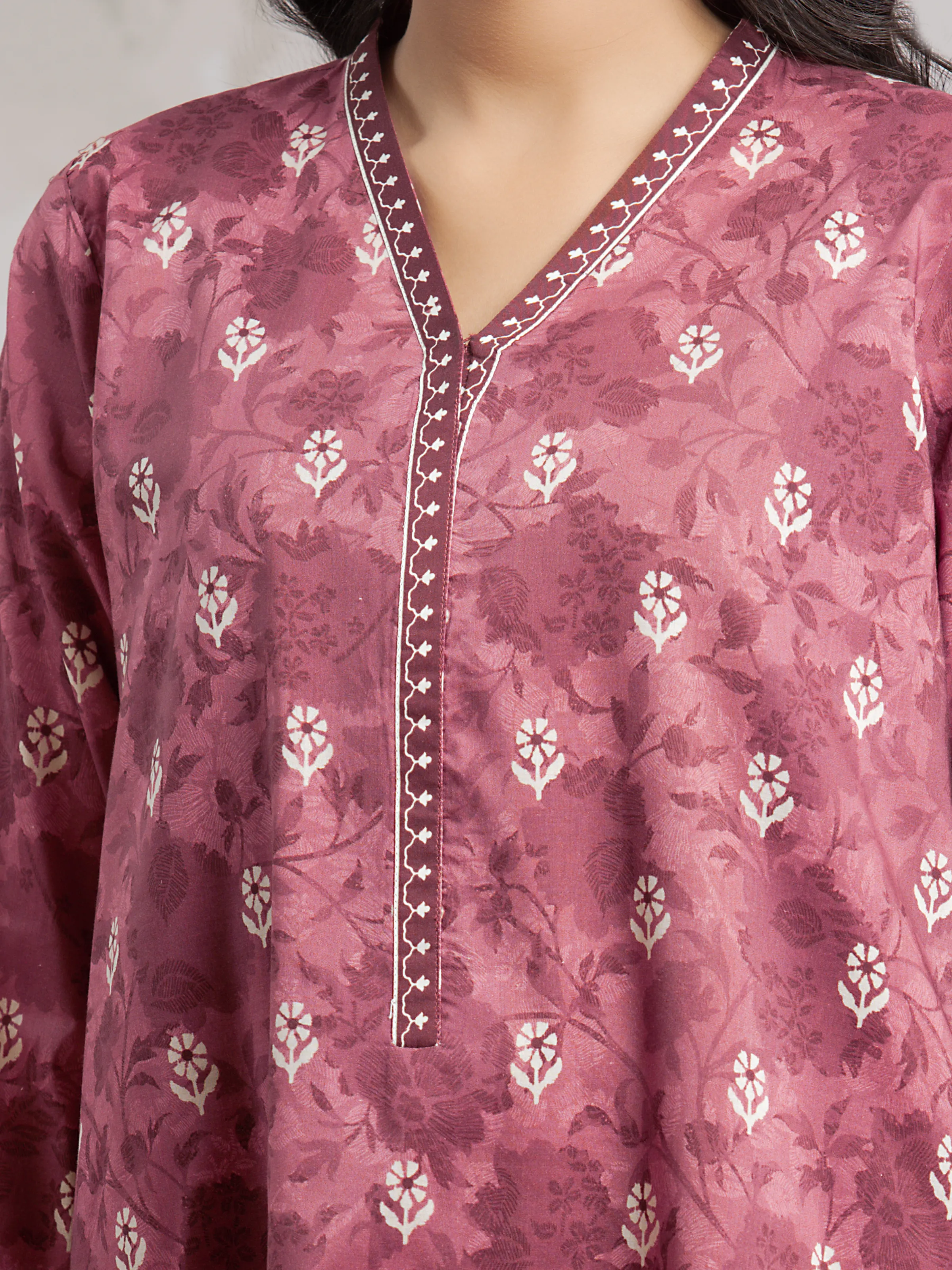 Unstitched Printed Khaddar Shirt - EWU24A3-29607S - Image 5