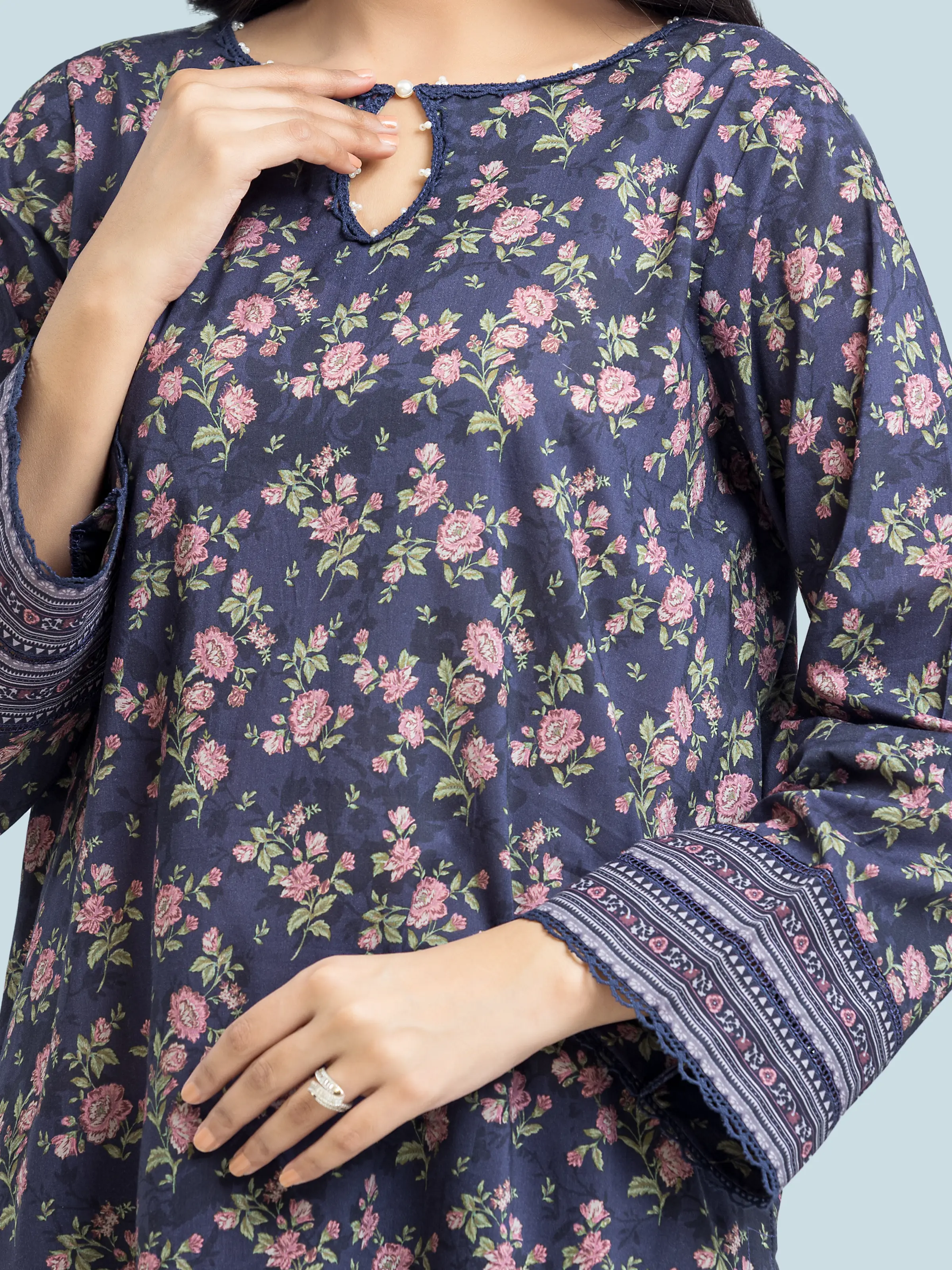 Unstitched Printed Khaddar Suit - EWU24A3-29650-3P - Image 5