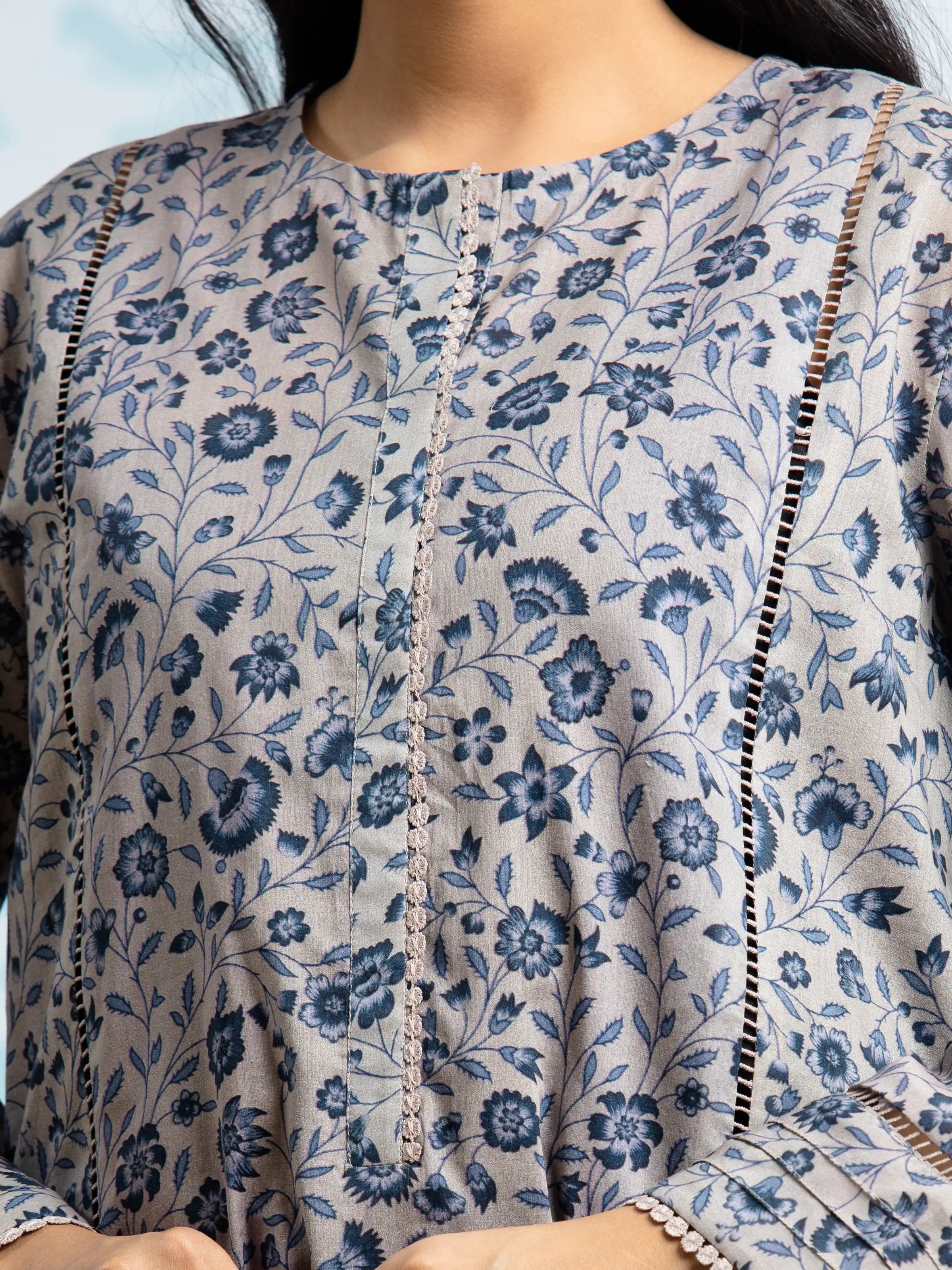 Unstitched Printed Khaddar Suit - EWU24A3-29705-3P - Image 4