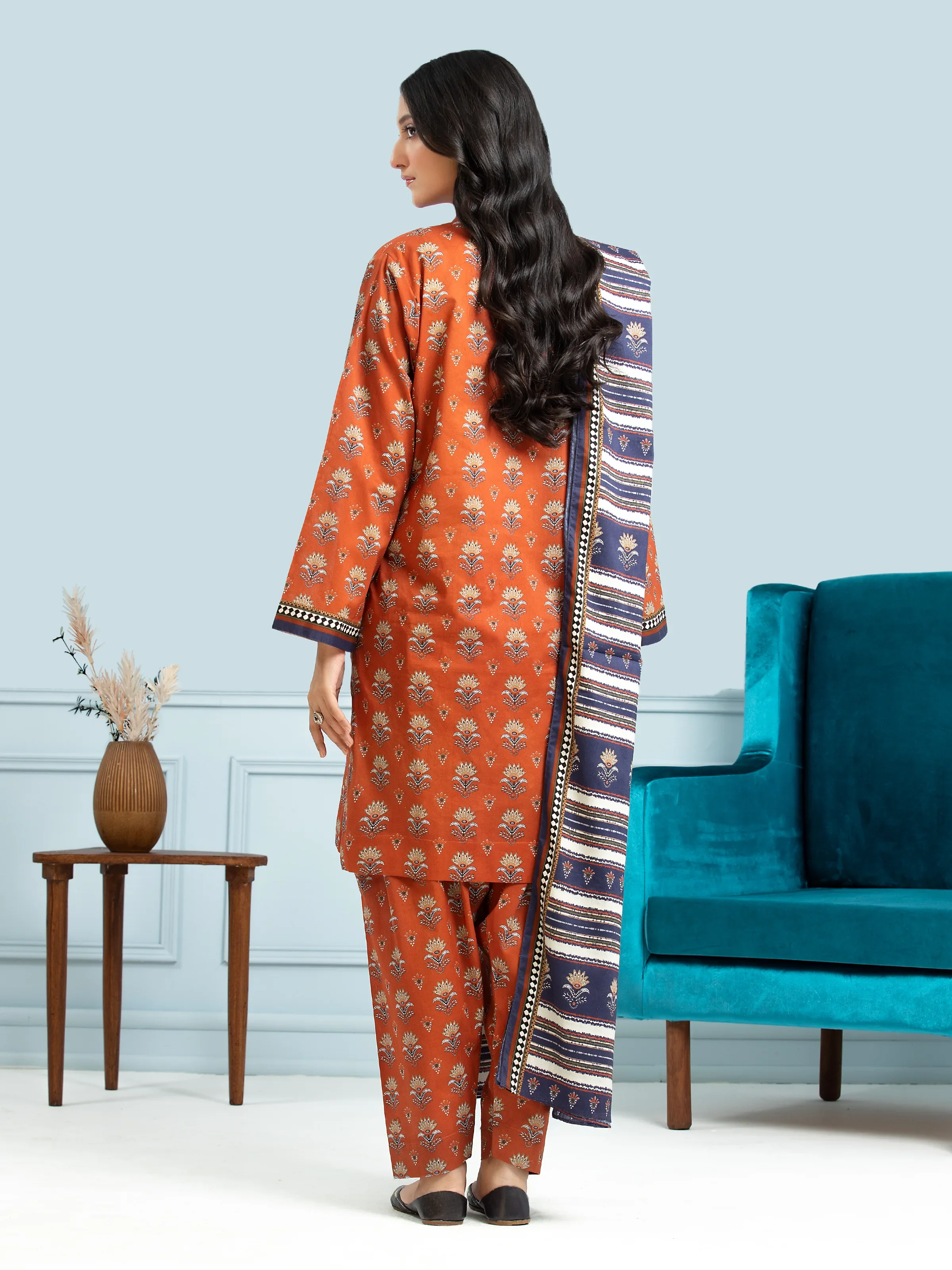 Unstitched Printed Khaddar Shirt Trouser - EWU24A3-29717ST - Image 2