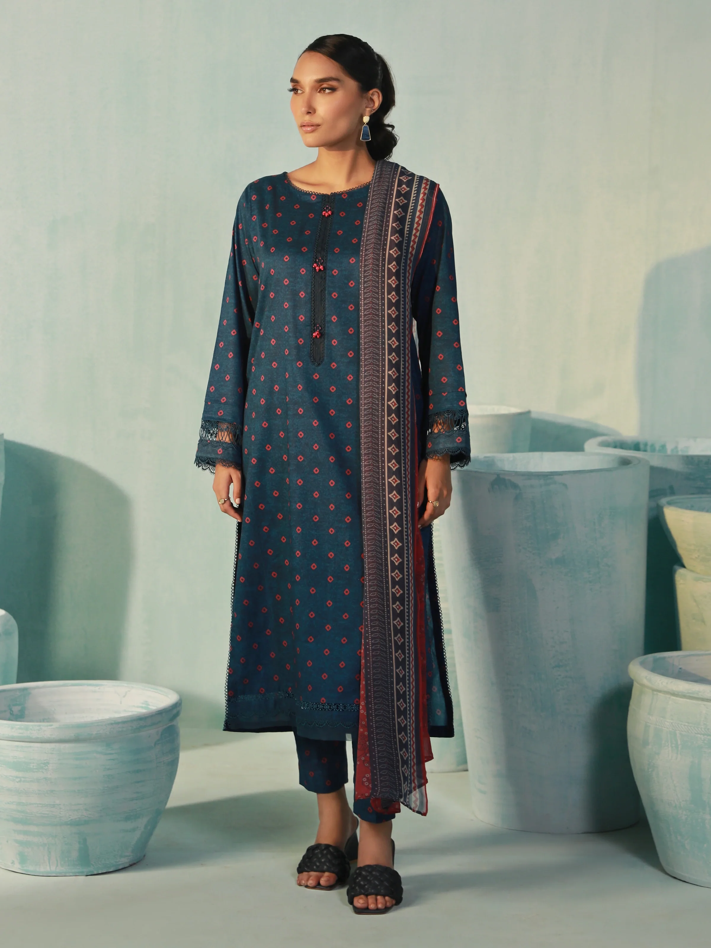 Unstitched Printed Cambric Suit - EWU24M2-005