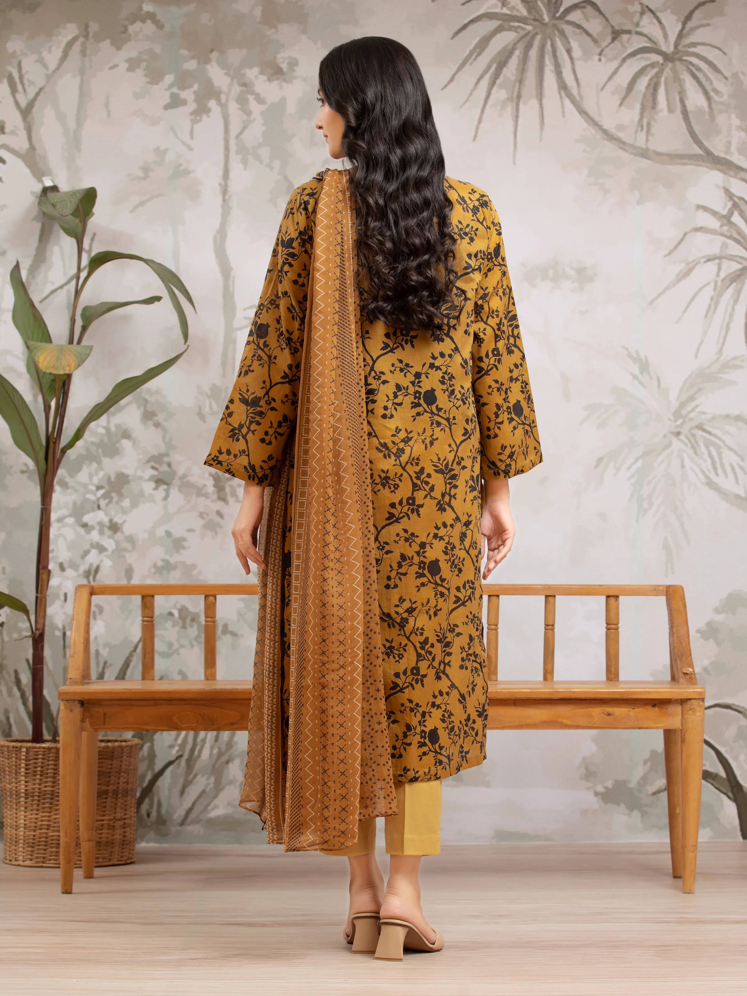 Unstitched Printed Khaddar Suit - EWU24M2-173 - Image 3