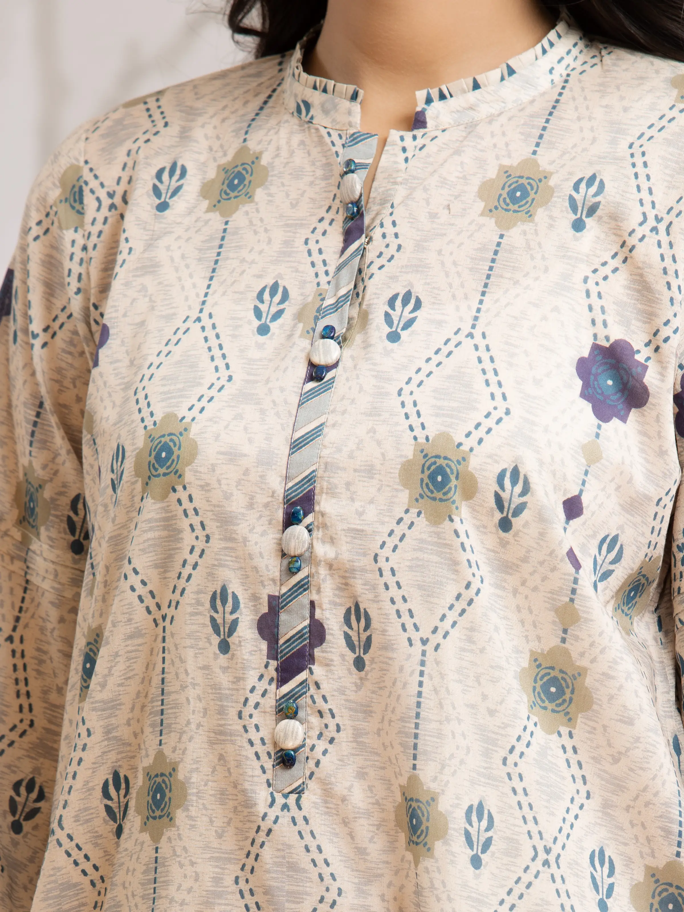 Unstitched Printed Khaddar Shirt Trouser- EWU24M2-193ST - Image 2