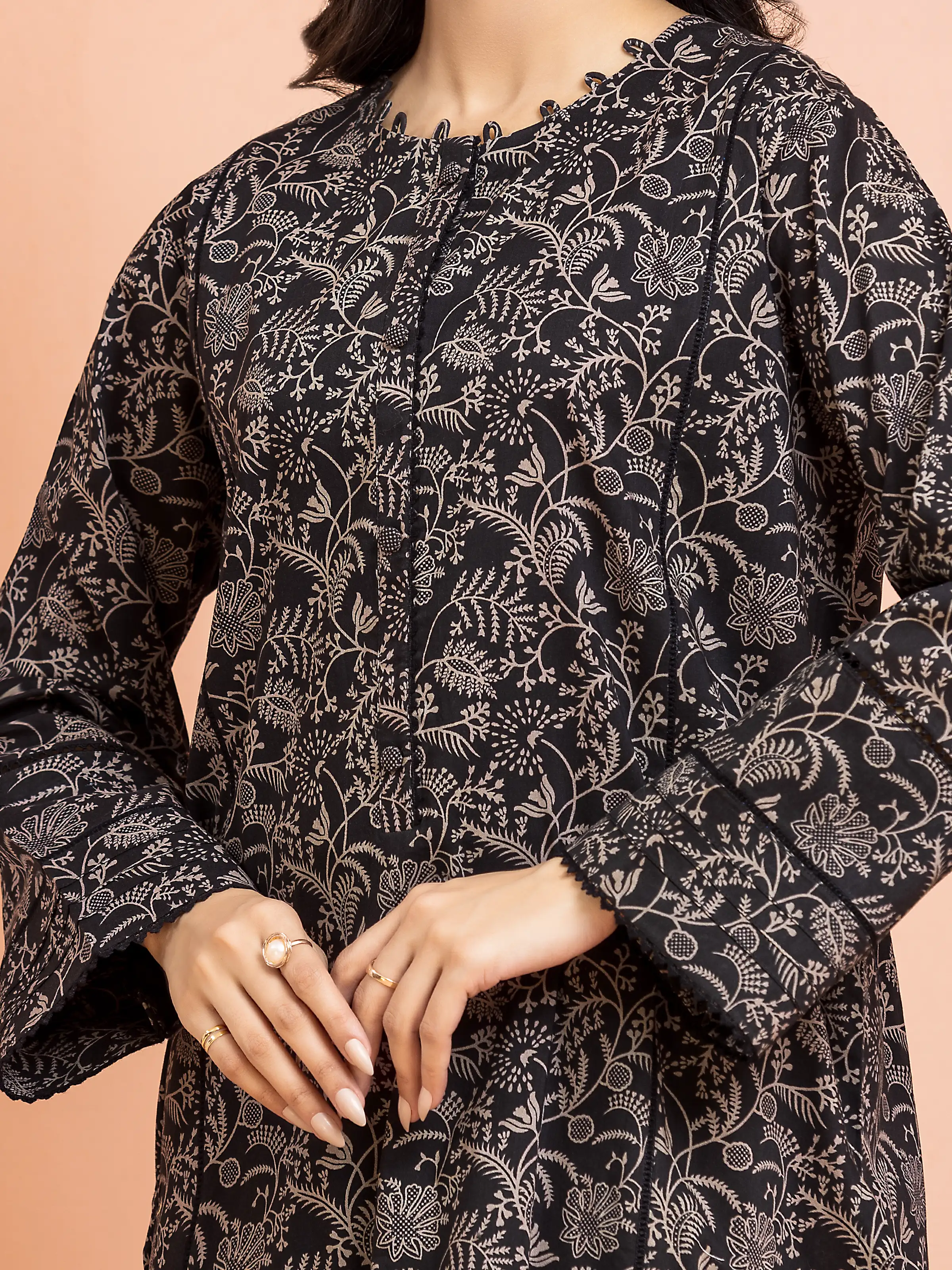Unstitched Printed Khaddar Shirt Trouser - EWU24M3-102ST - Image 3