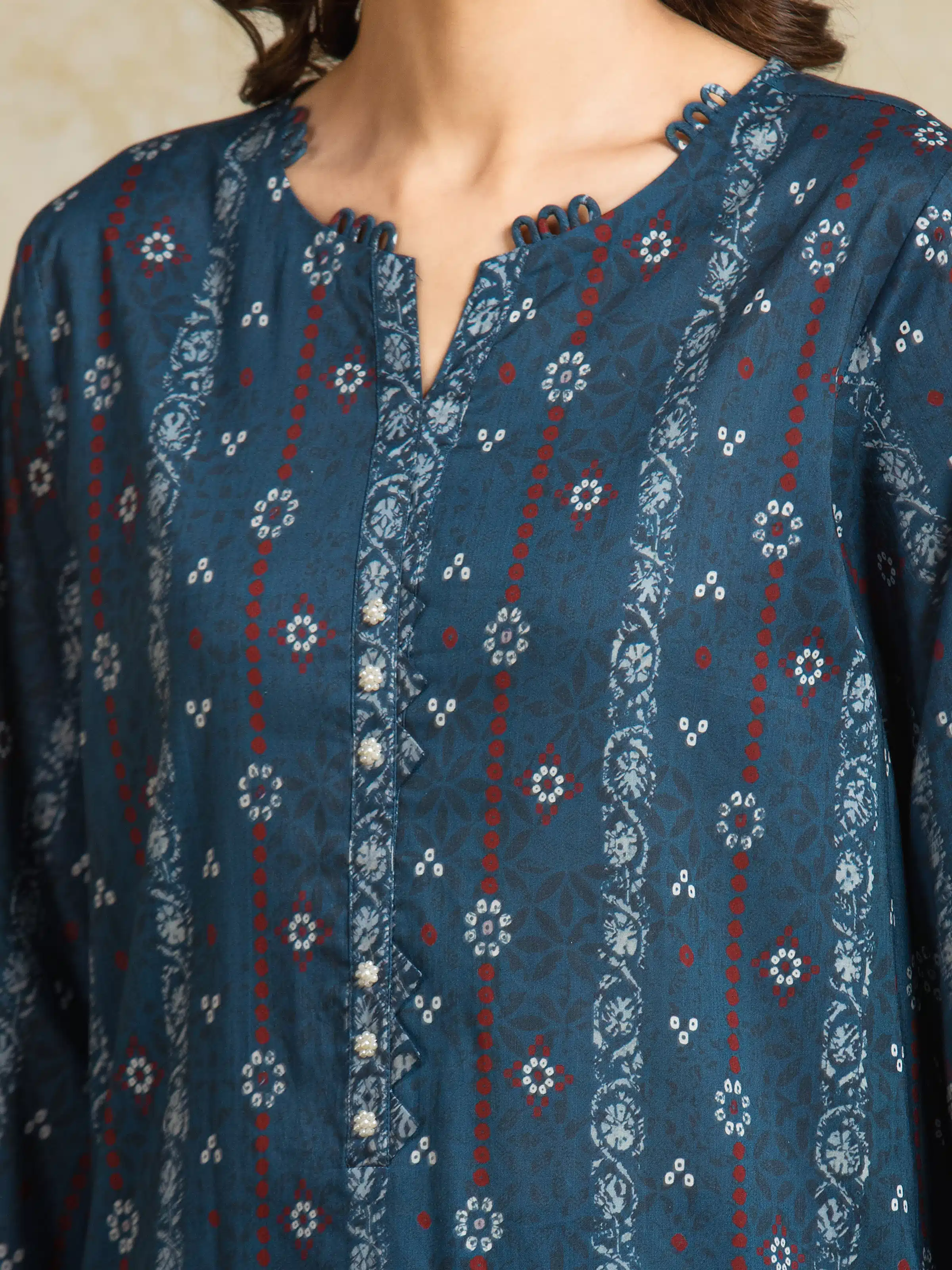 Unstitched Printed Khaddar Shirt Trouser - EWU5A3-35909ST - Image 4