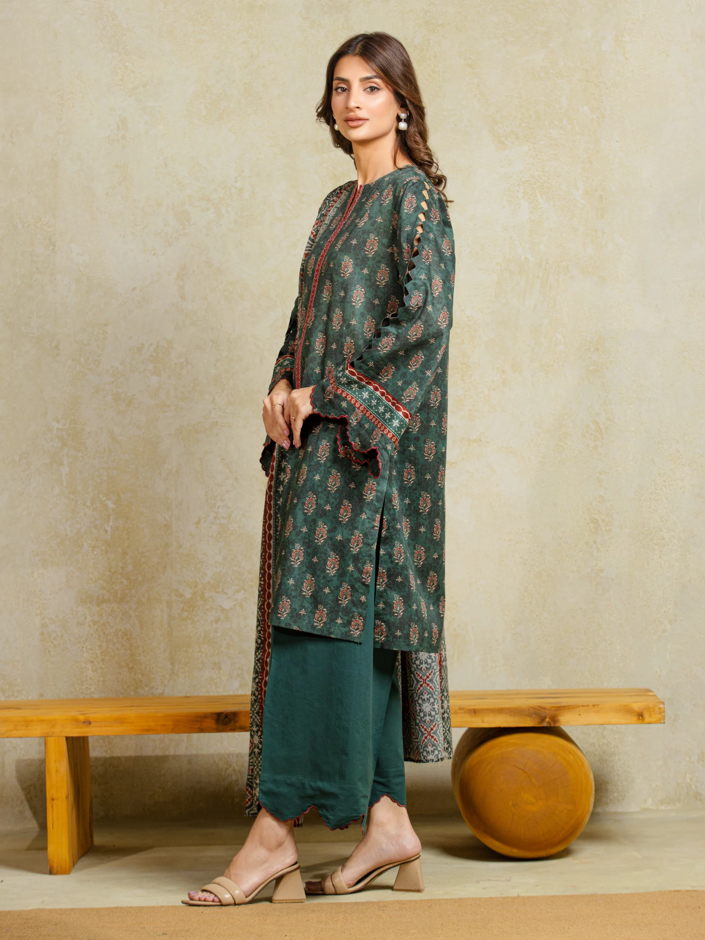 Unstitched Printed Khaddar Shirt Trouser - EWU5A3-35937ST - Image 5