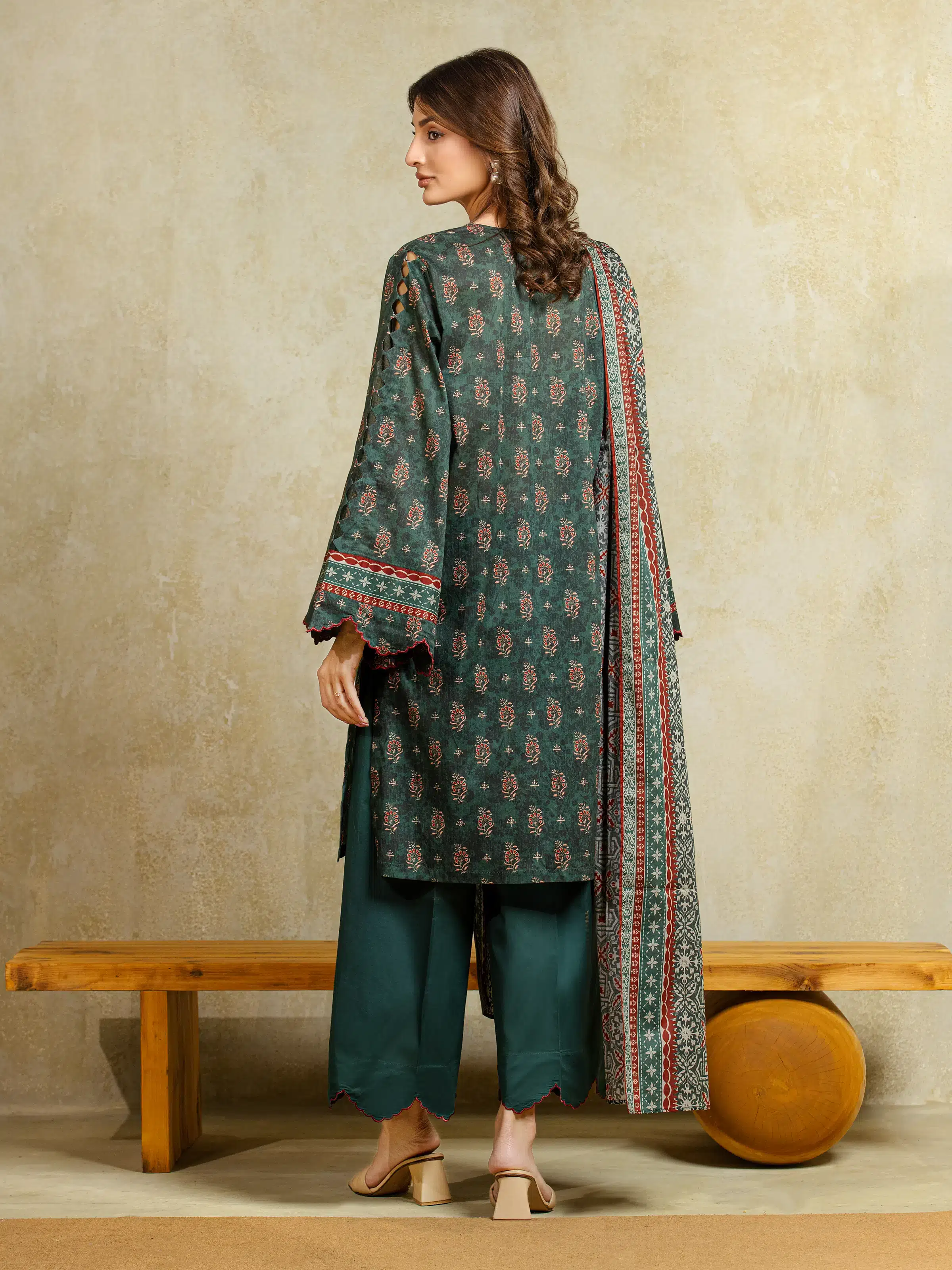 Unstitched Printed Khaddar Shirt Trouser - EWU5A3-35937ST - Image 6