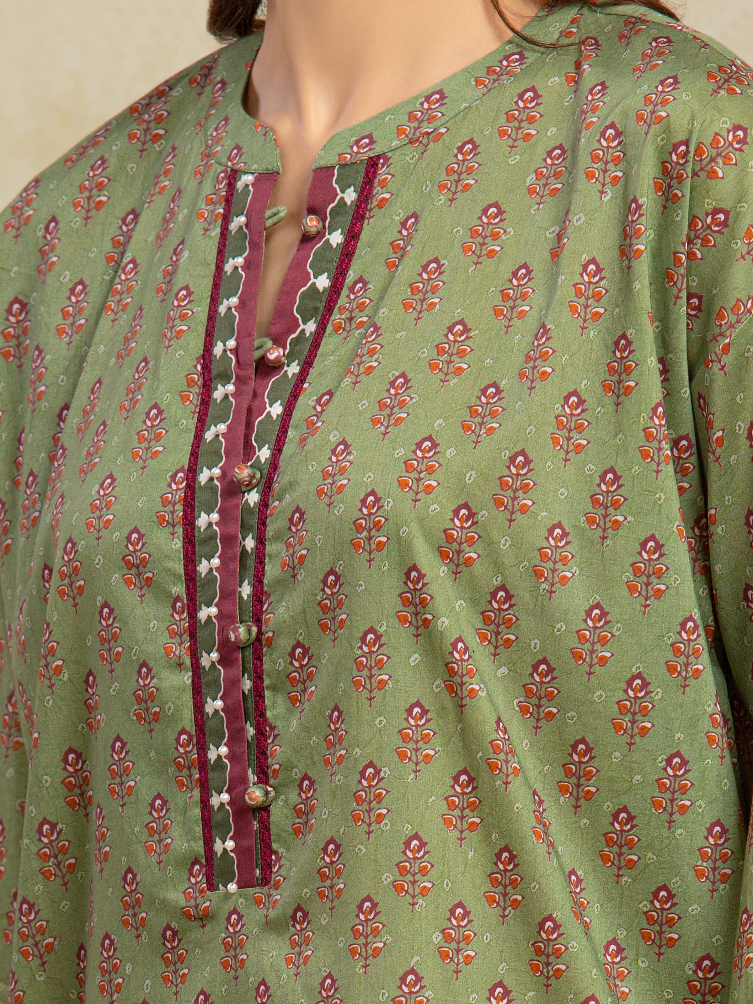 Unstitched Printed Khaddar Shirt Trouser - EWU5A3-35943ST - Image 3