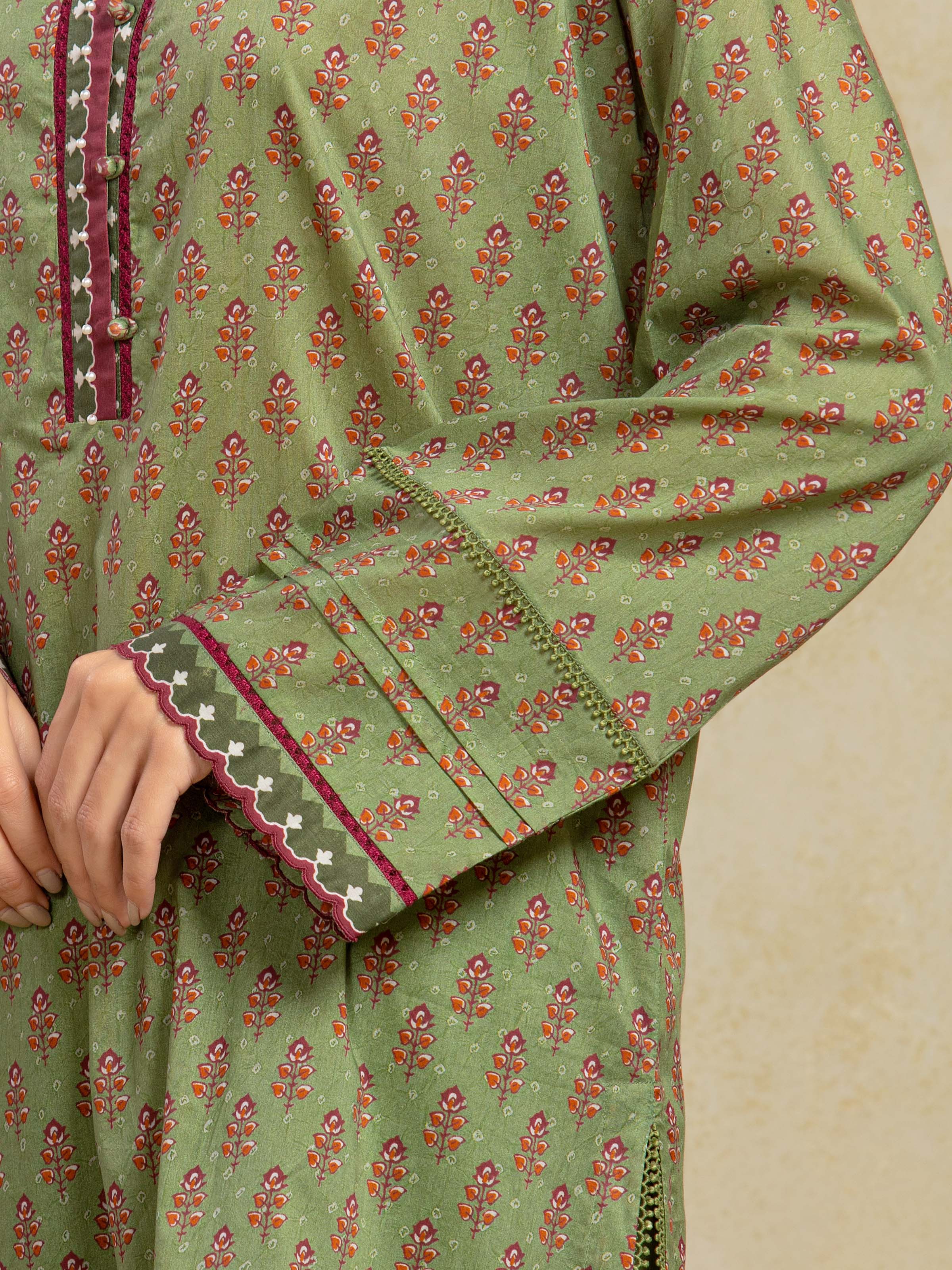 Unstitched Printed Khaddar Shirt Trouser - EWU5A3-35943ST - Image 4