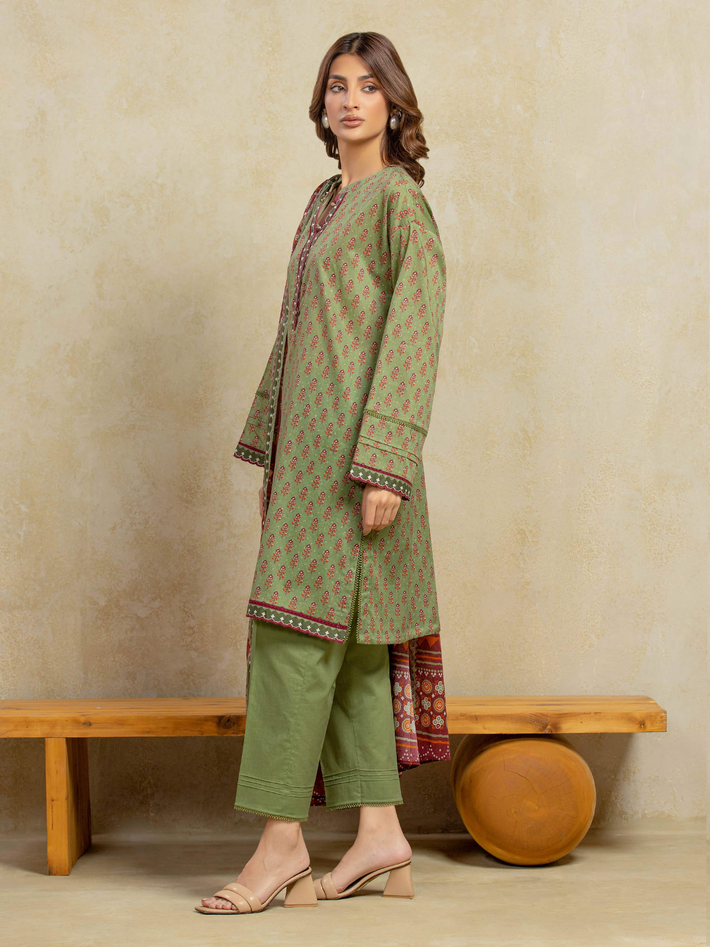 Unstitched Printed Khaddar Shirt Trouser - EWU5A3-35943ST - Image 5