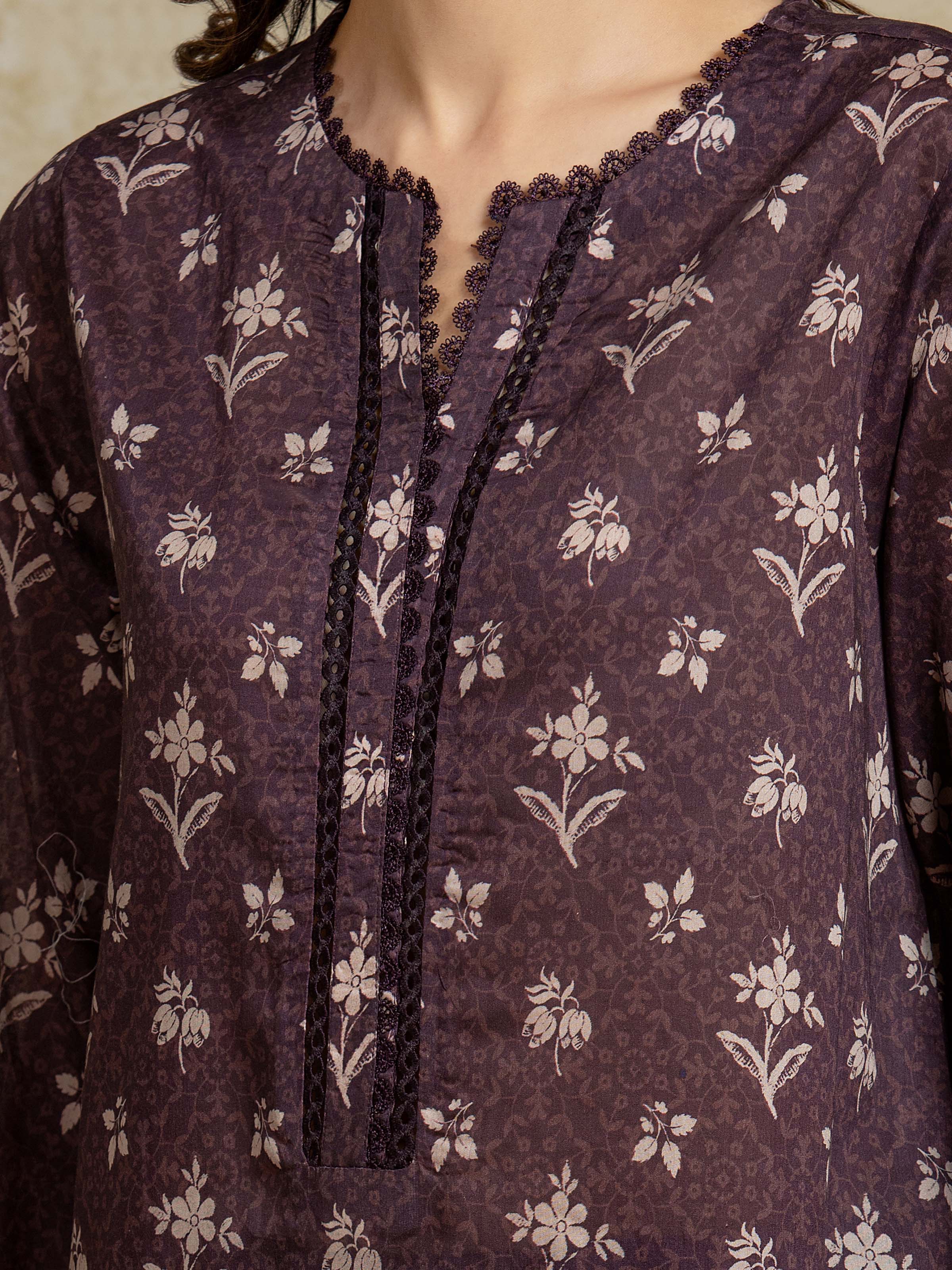 Unstitched Printed Khaddar Suit - EWU5A3-35956-3P - Image 3