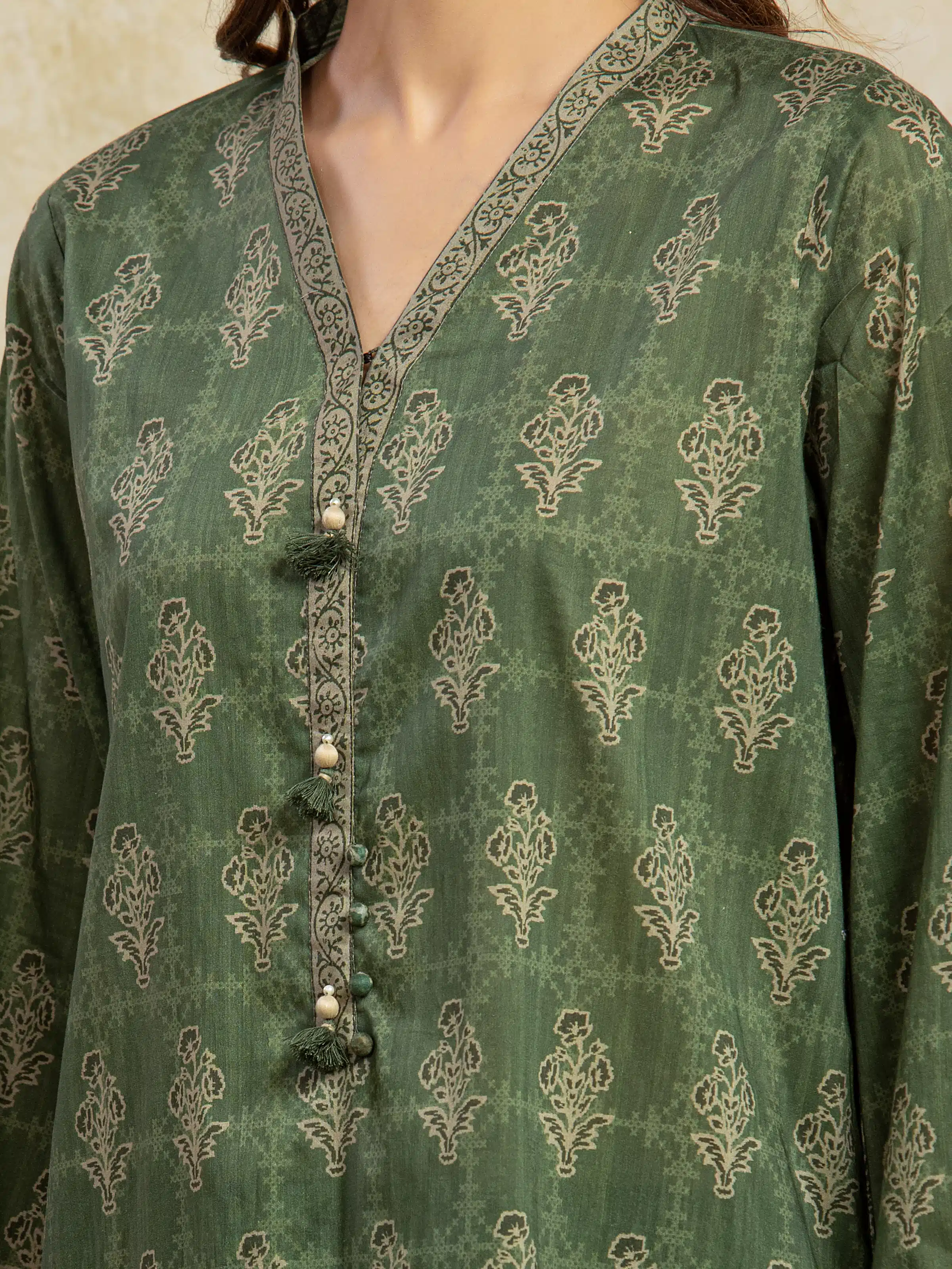 Unstitched  Printed Khaddar Shirt Trouser - EWU5A3-35958ST - Image 4