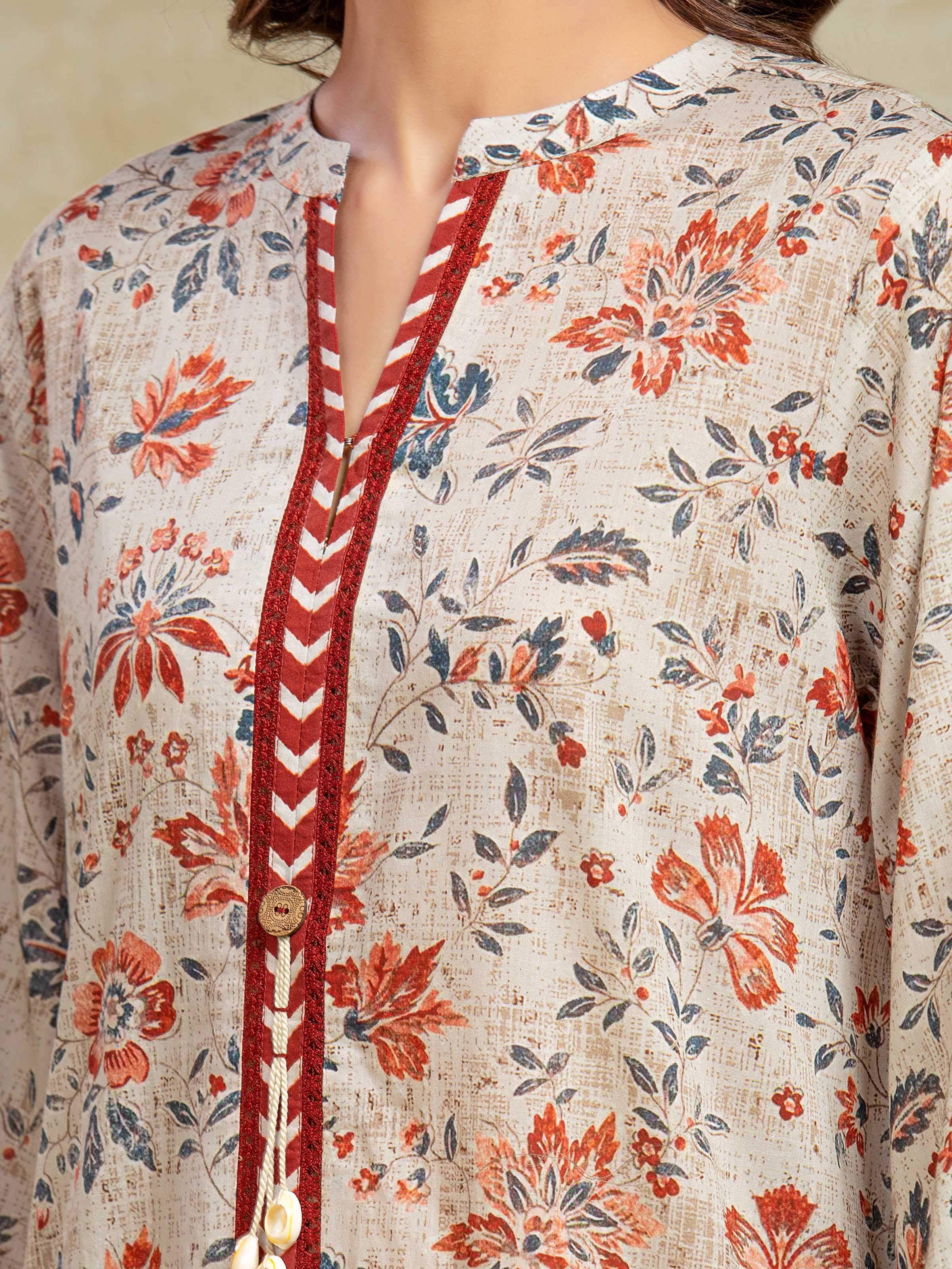 Unstitched Printed Khaddar Suit - EWU5A3-35993-3P - Image 3