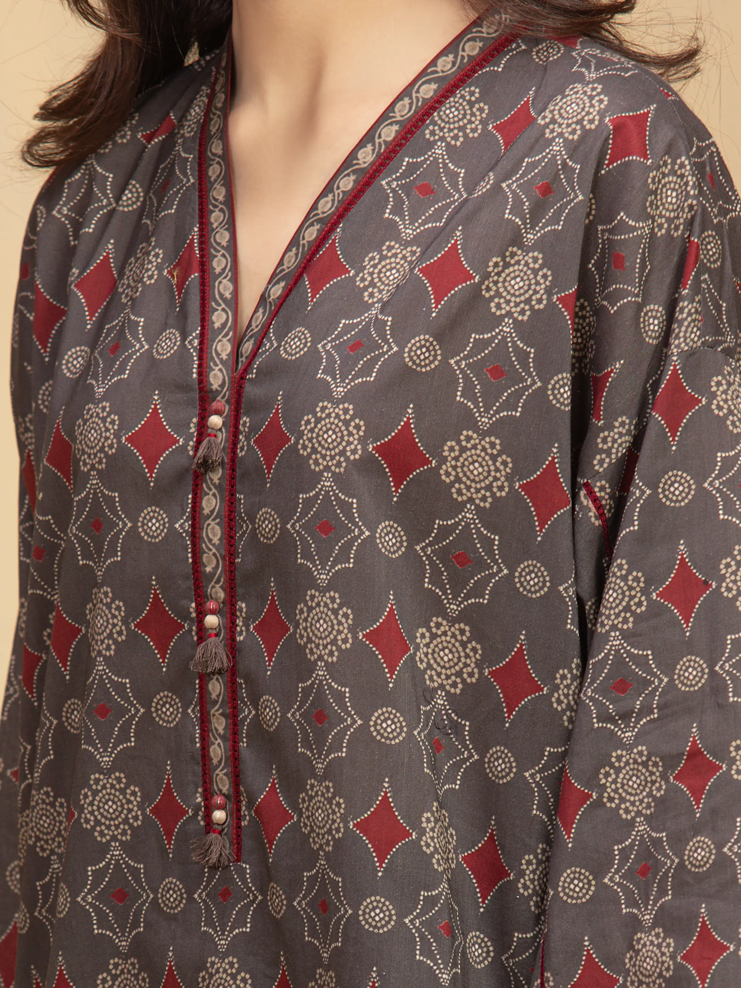 Unstitched Printed Khaddar Shirt - EWU5A3-36000S - Image 3