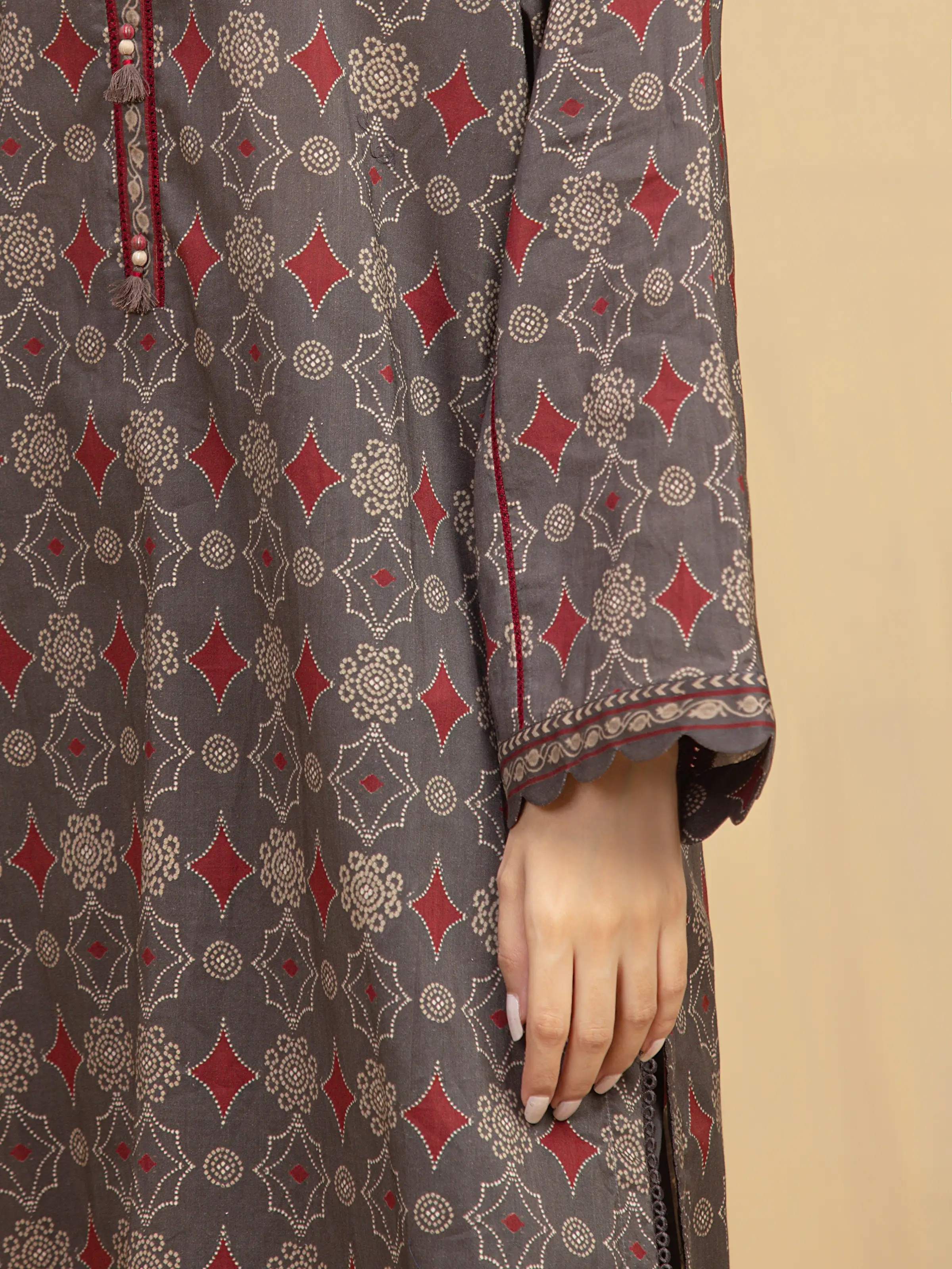 Unstitched Printed Khaddar Shirt - EWU5A3-36000S - Image 4